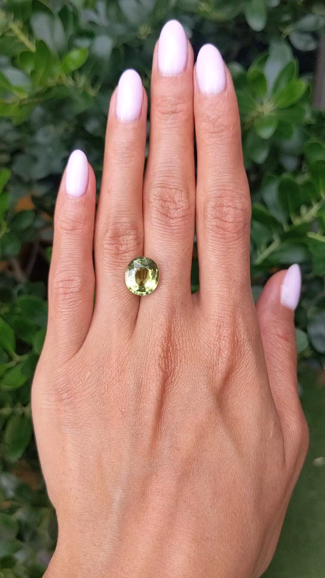 5.31 Ct. Yellowish Green Tourmaline from Africa Size Video