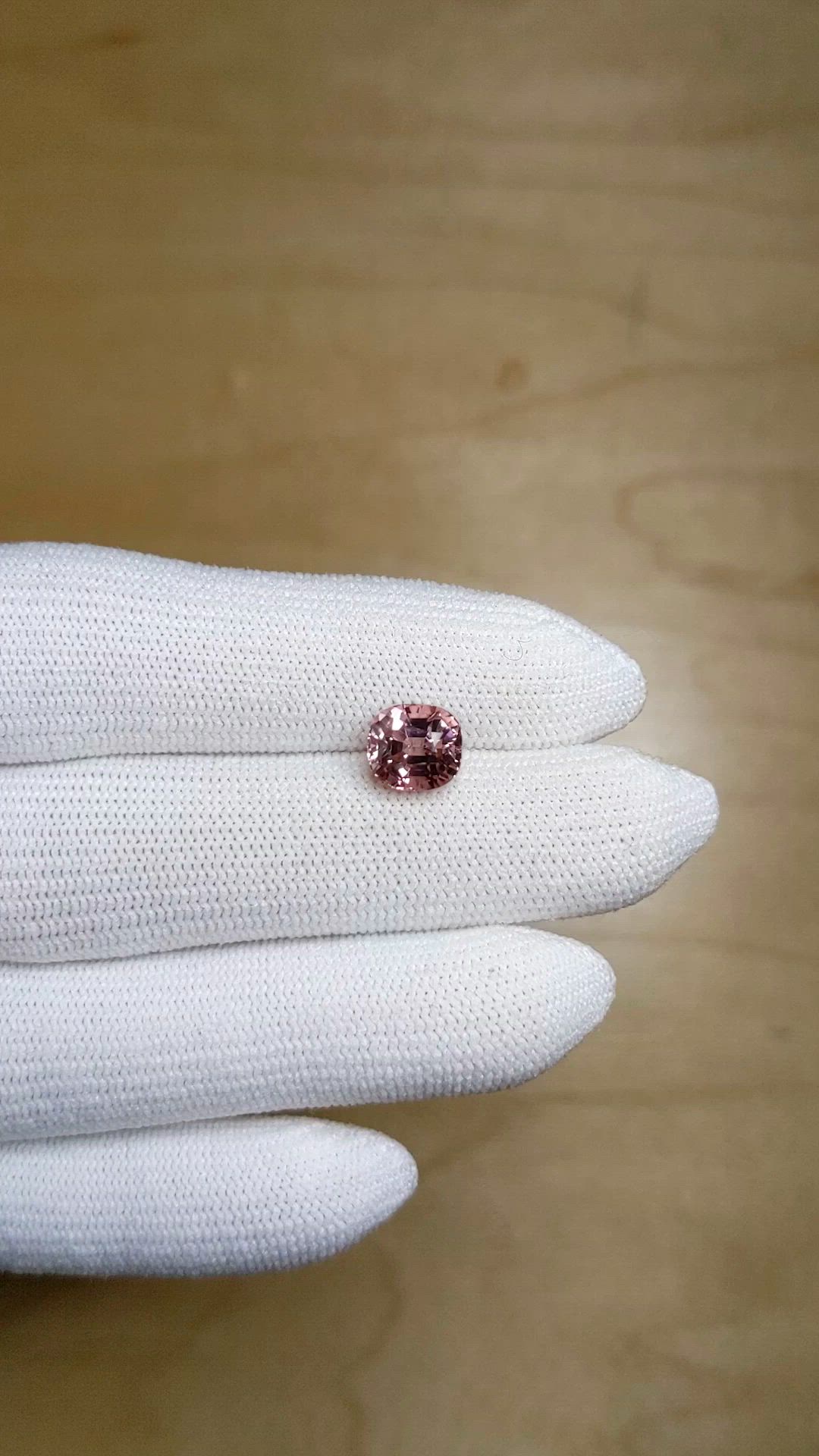 2.44 Ct. Brownish Pink Tourmaline from Africa Size Video