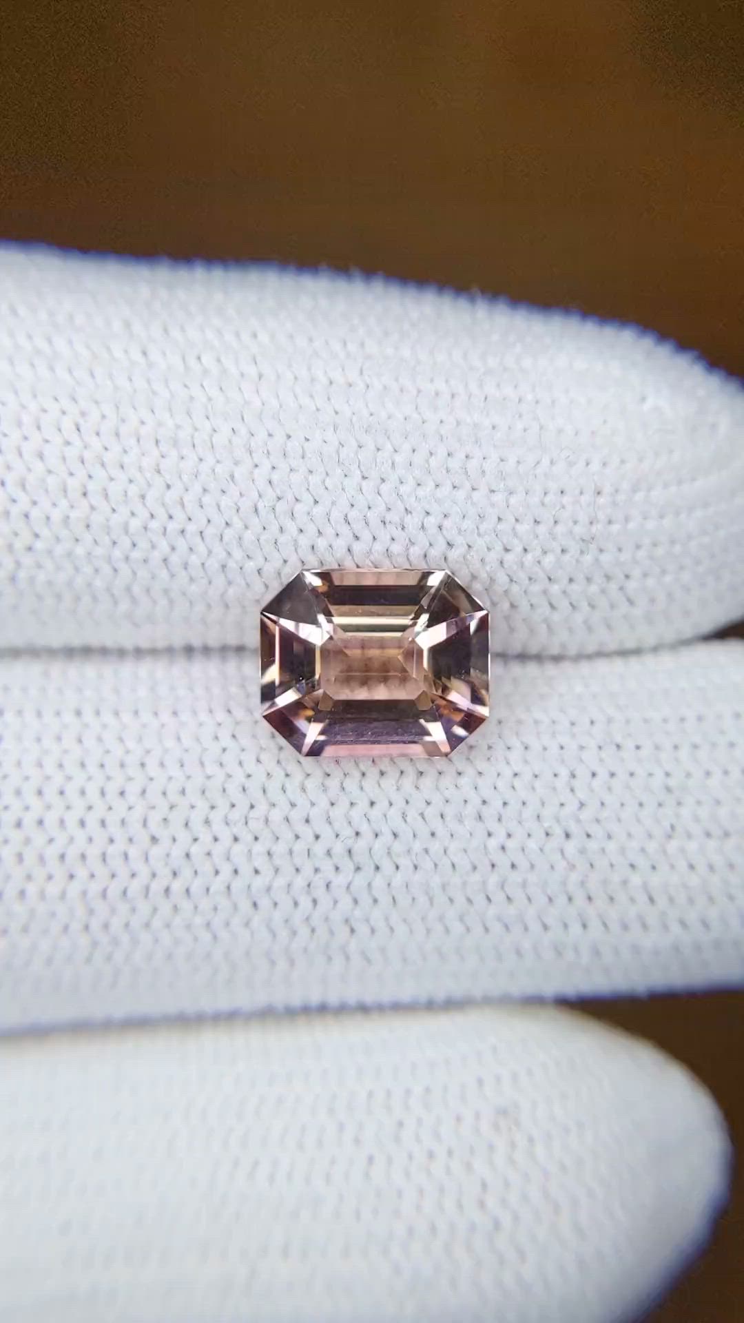 2.37 Ct. Peach Tourmaline from Africa Size Video