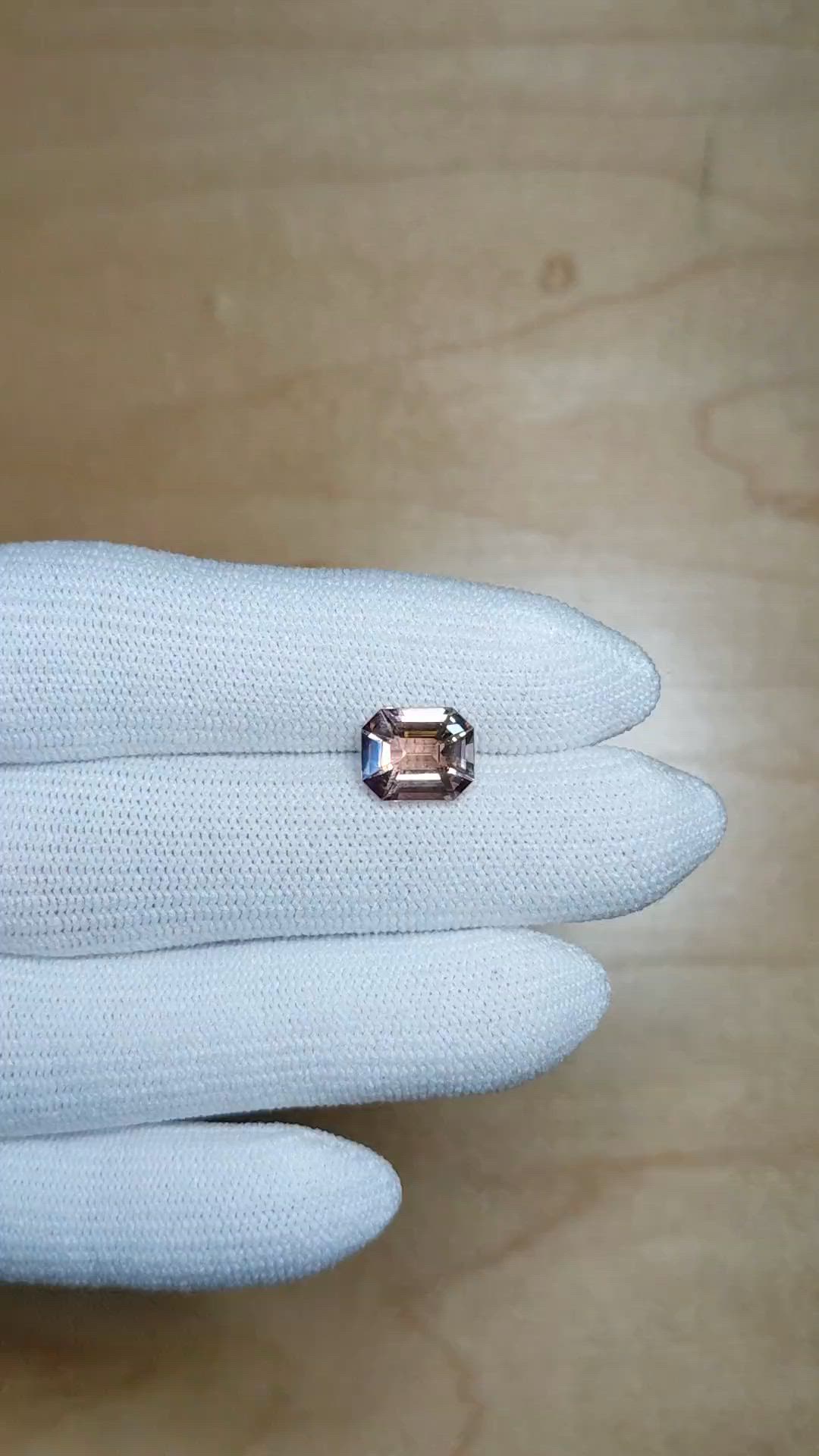 2.37 Ct. Peach Tourmaline from Africa Size Video
