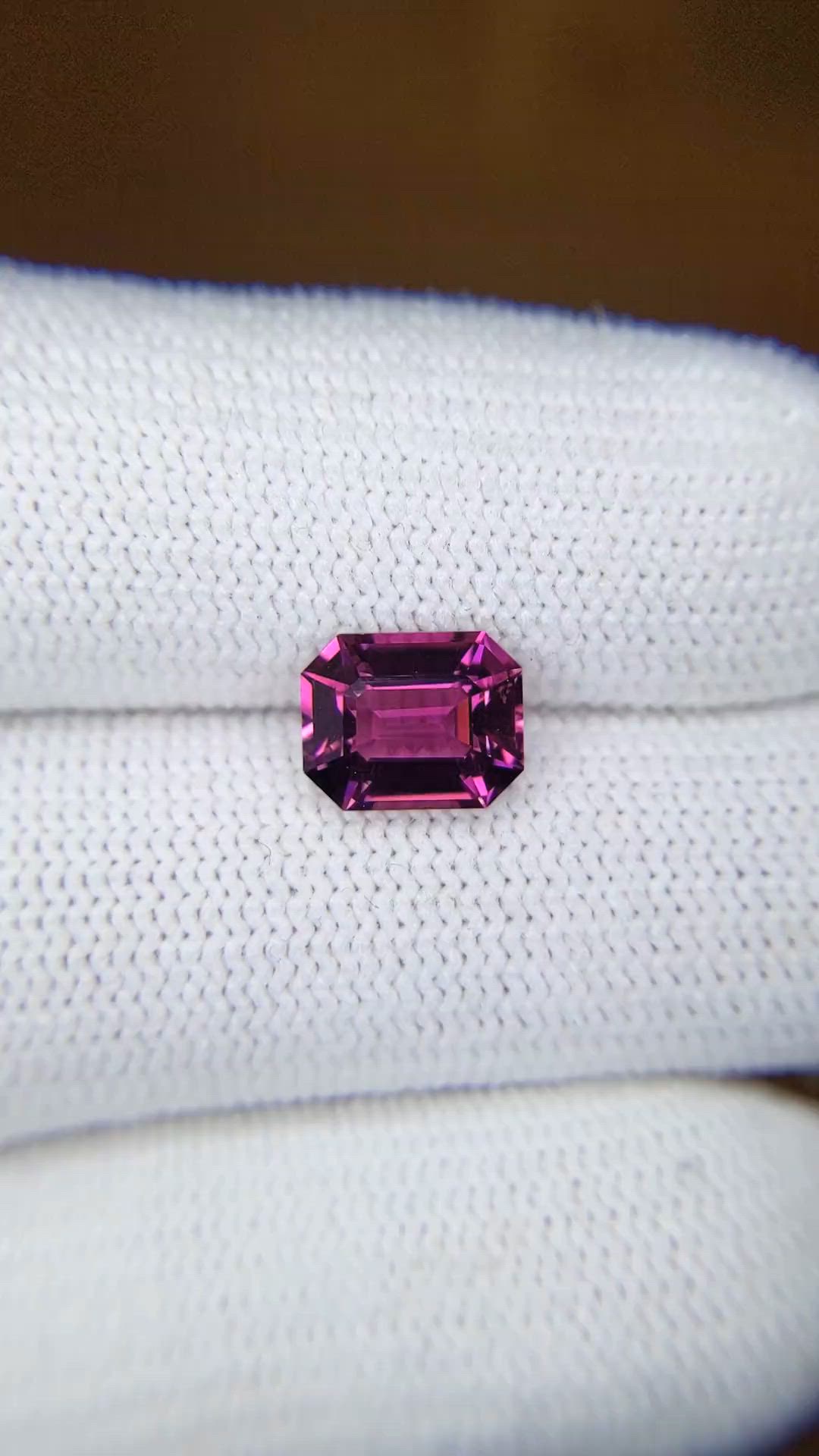 1.82 Ct. Purplish Pink Tourmaline from Africa Size Video