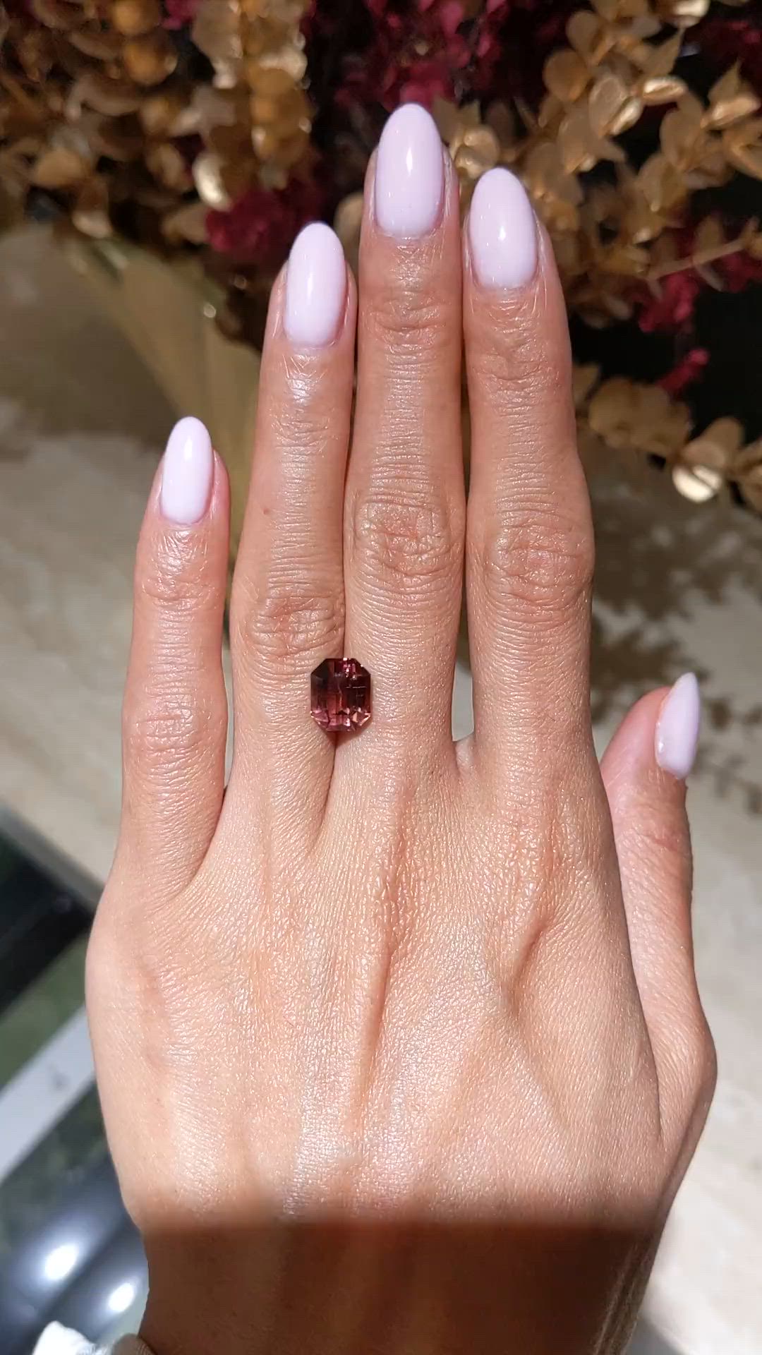 4.18 Ct. Pinkish Brown Tourmaline from Africa Size Video