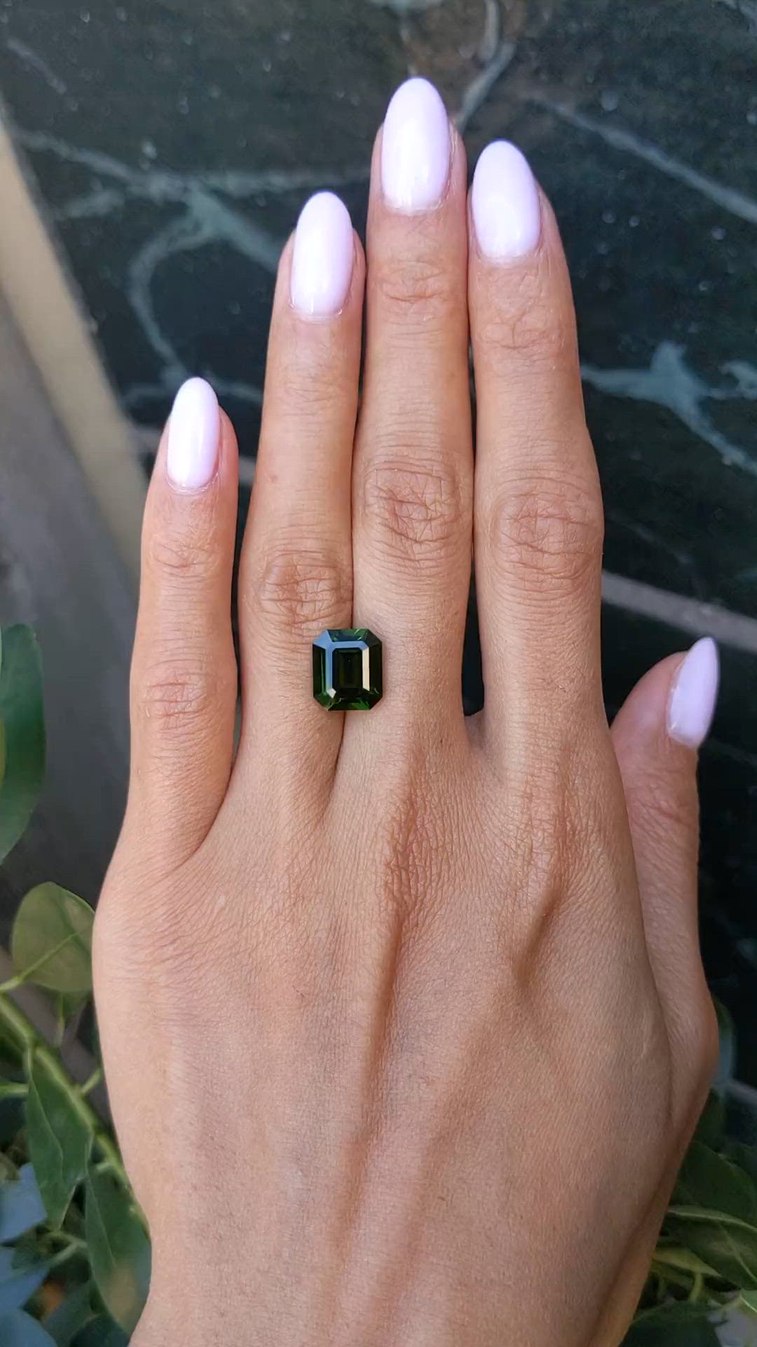 4.29 Ct. Green Tourmaline from Africa Size Video