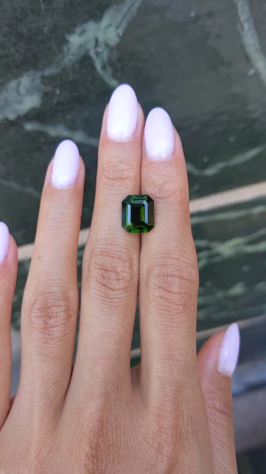 4.29 Ct. Green Tourmaline from Africa Size Video