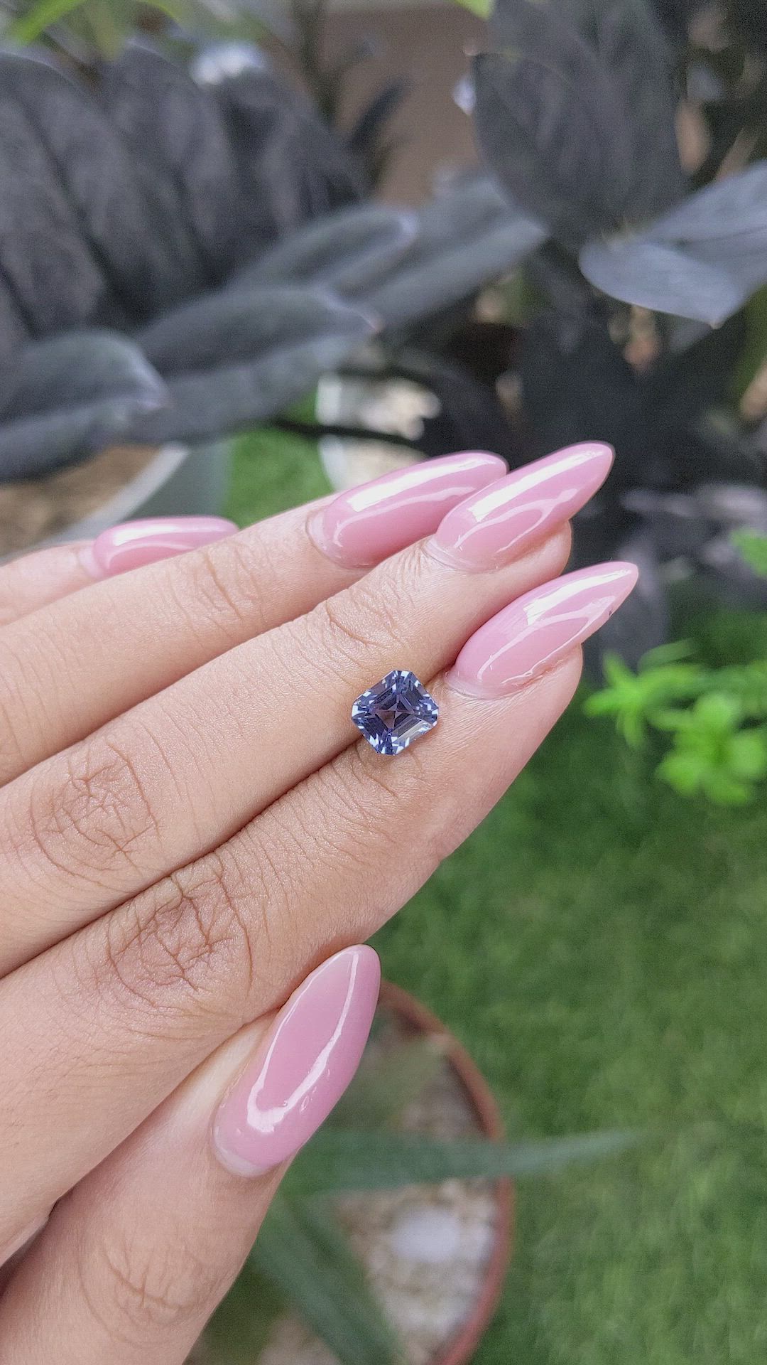 1.71 Ct. Purplish Blue Spinel from Ceylon (Sri Lanka) Size Video