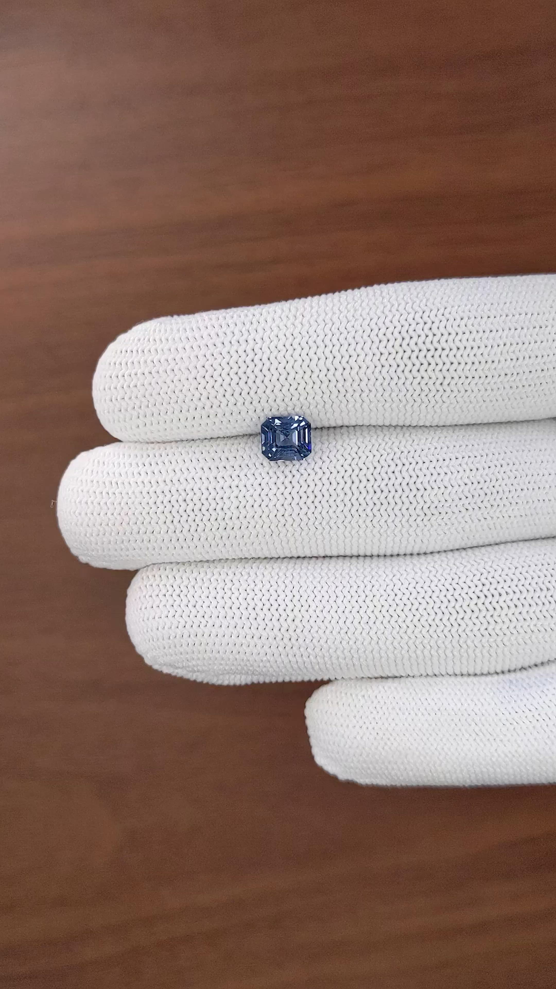 1.71 Ct. Purplish Blue Spinel from Ceylon (Sri Lanka) Size Video