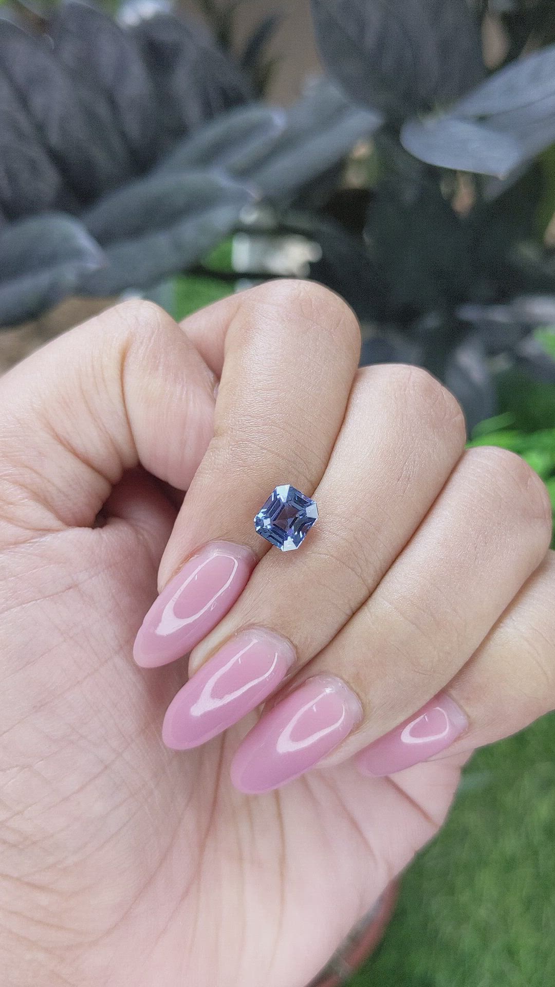 1.71 Ct. Purplish Blue Spinel from Ceylon (Sri Lanka) Size Video
