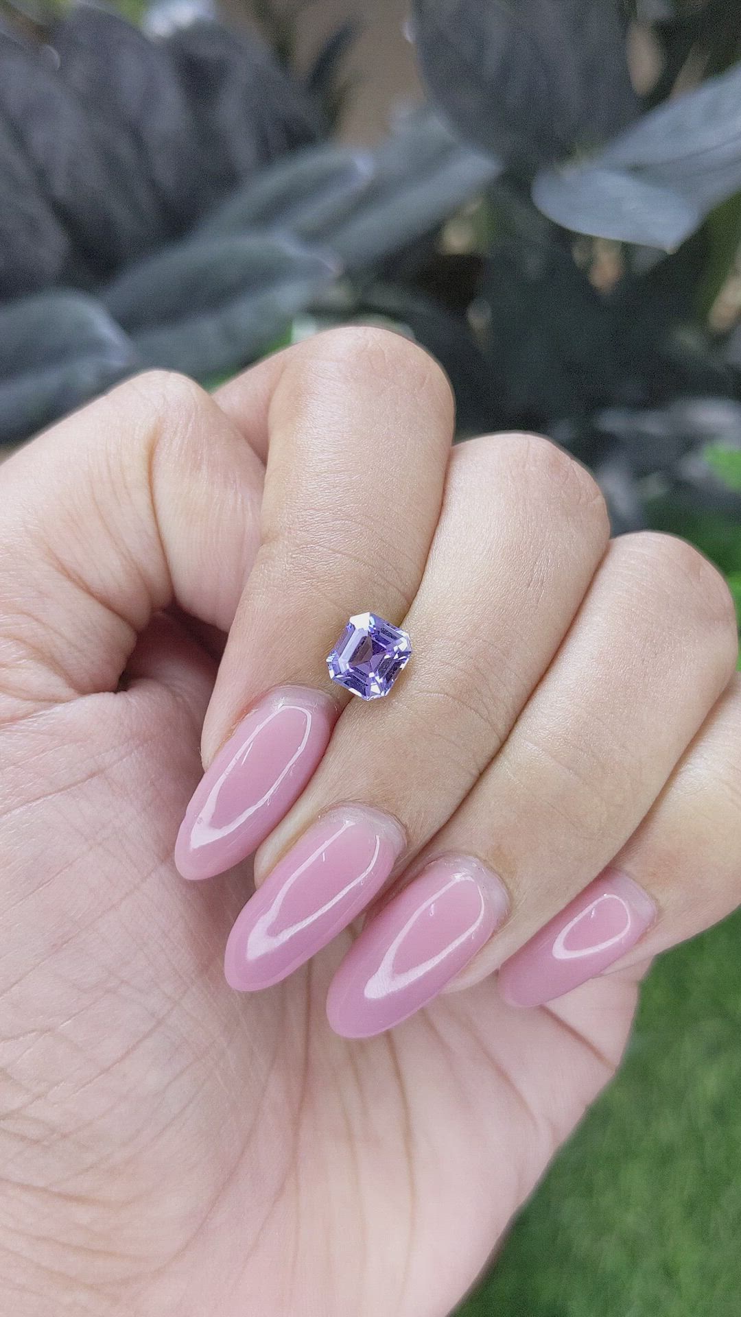 1.25 Ct. Purple Spinel from Ceylon (Sri Lanka) Size Video
