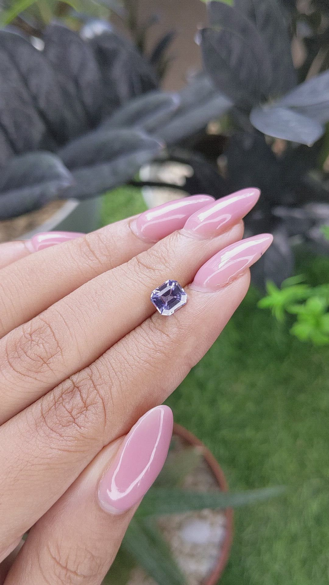 1.25 Ct. Purple Spinel from Ceylon (Sri Lanka) Size Video