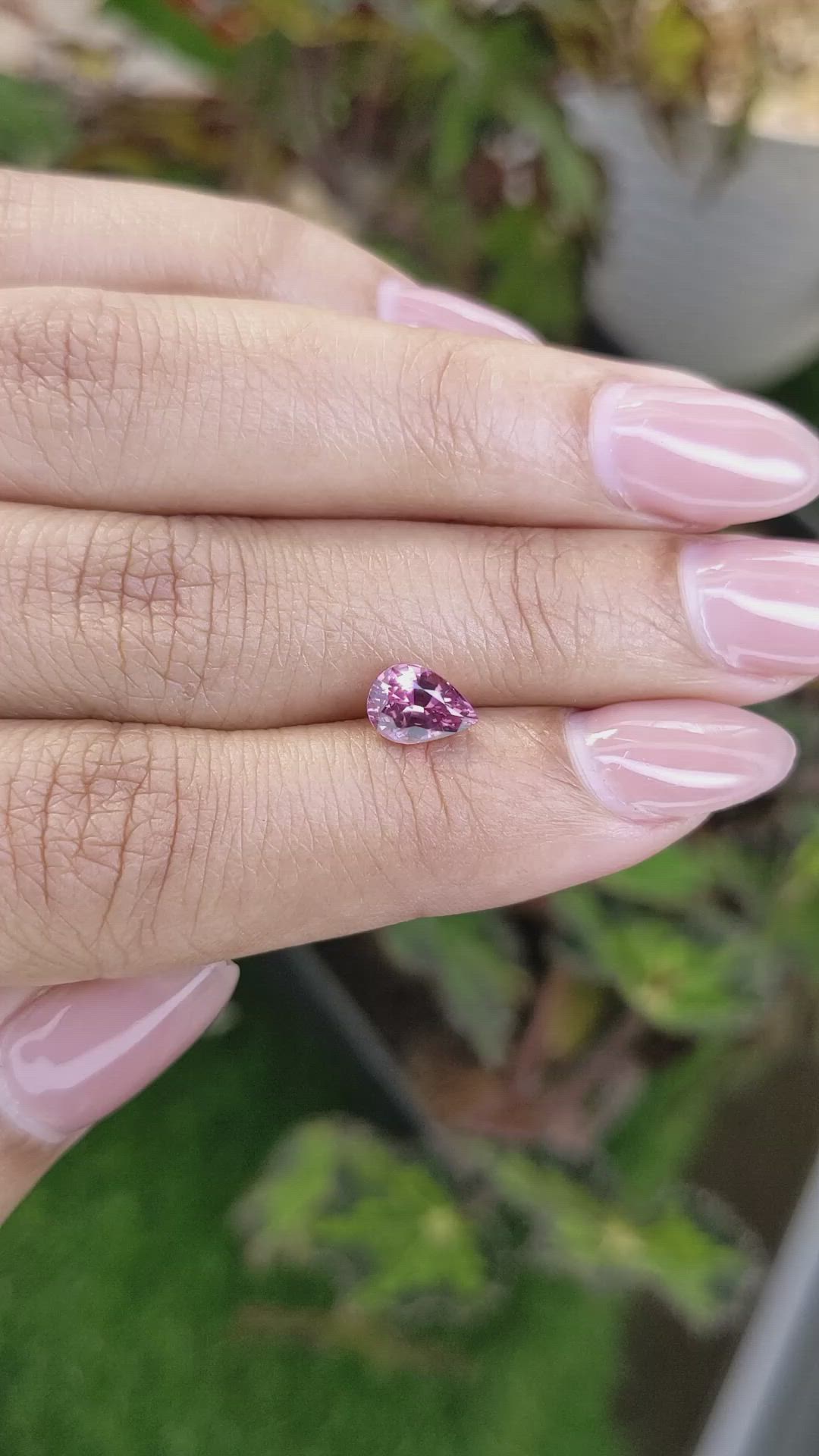1.10 Ct. Pink Spinel from Ceylon (Sri Lanka) Size Video