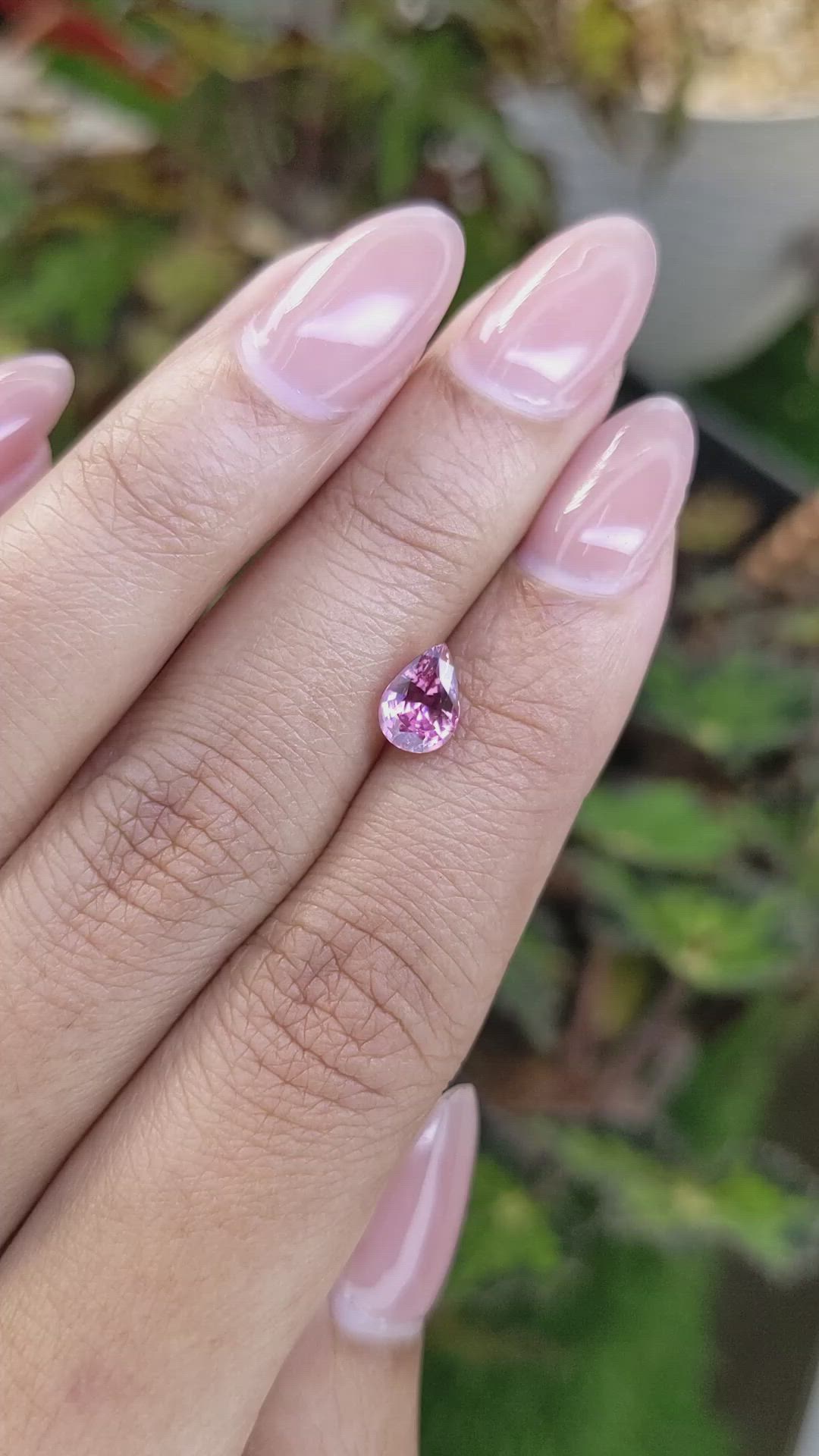 1.10 Ct. Pink Spinel from Ceylon (Sri Lanka) Size Video