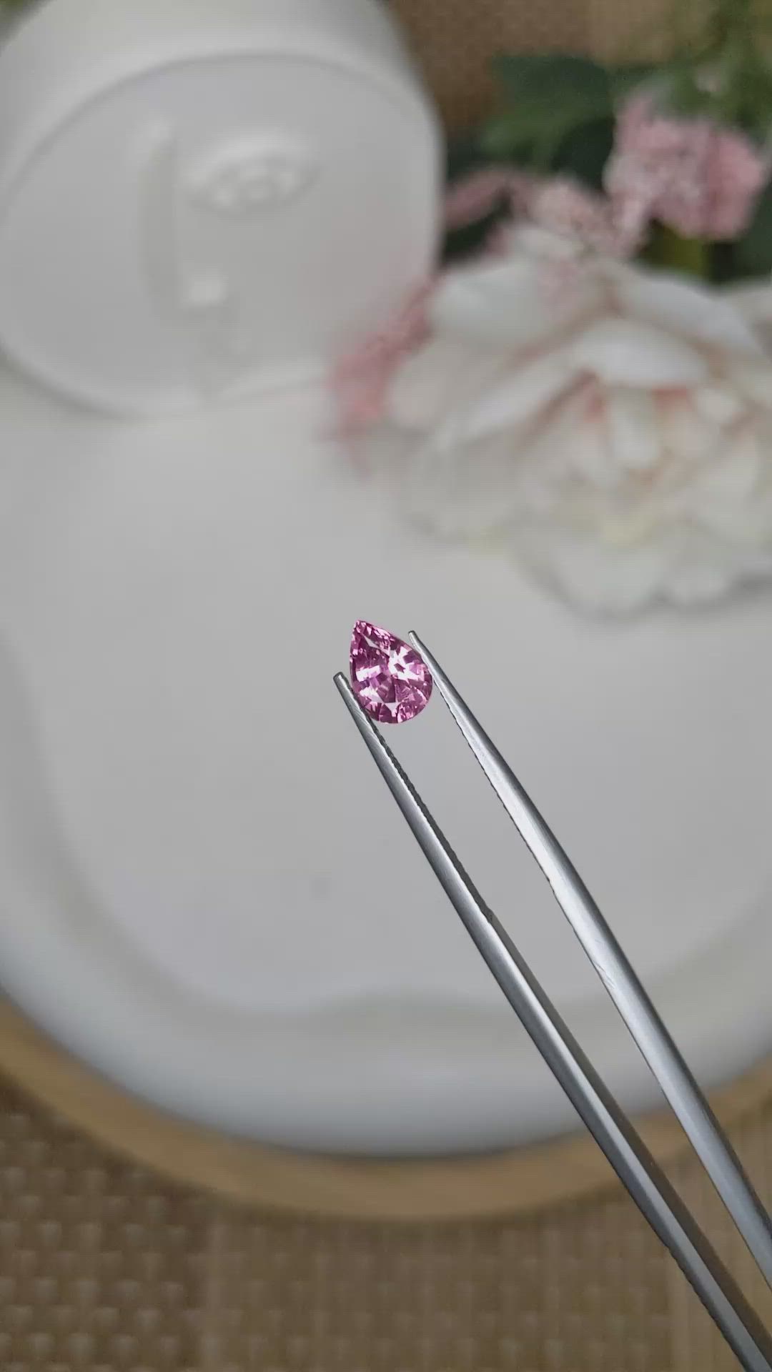 1.10 Ct. Pink Spinel from Ceylon (Sri Lanka) Size Video
