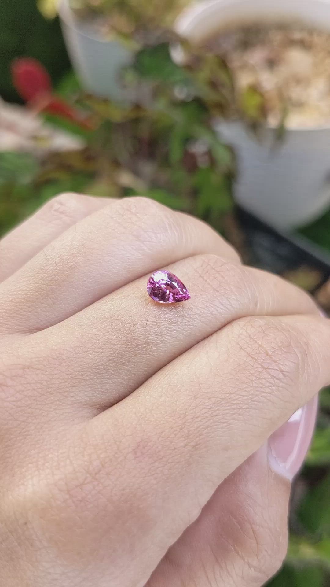 1.10 Ct. Pink Spinel from Ceylon (Sri Lanka) Size Video