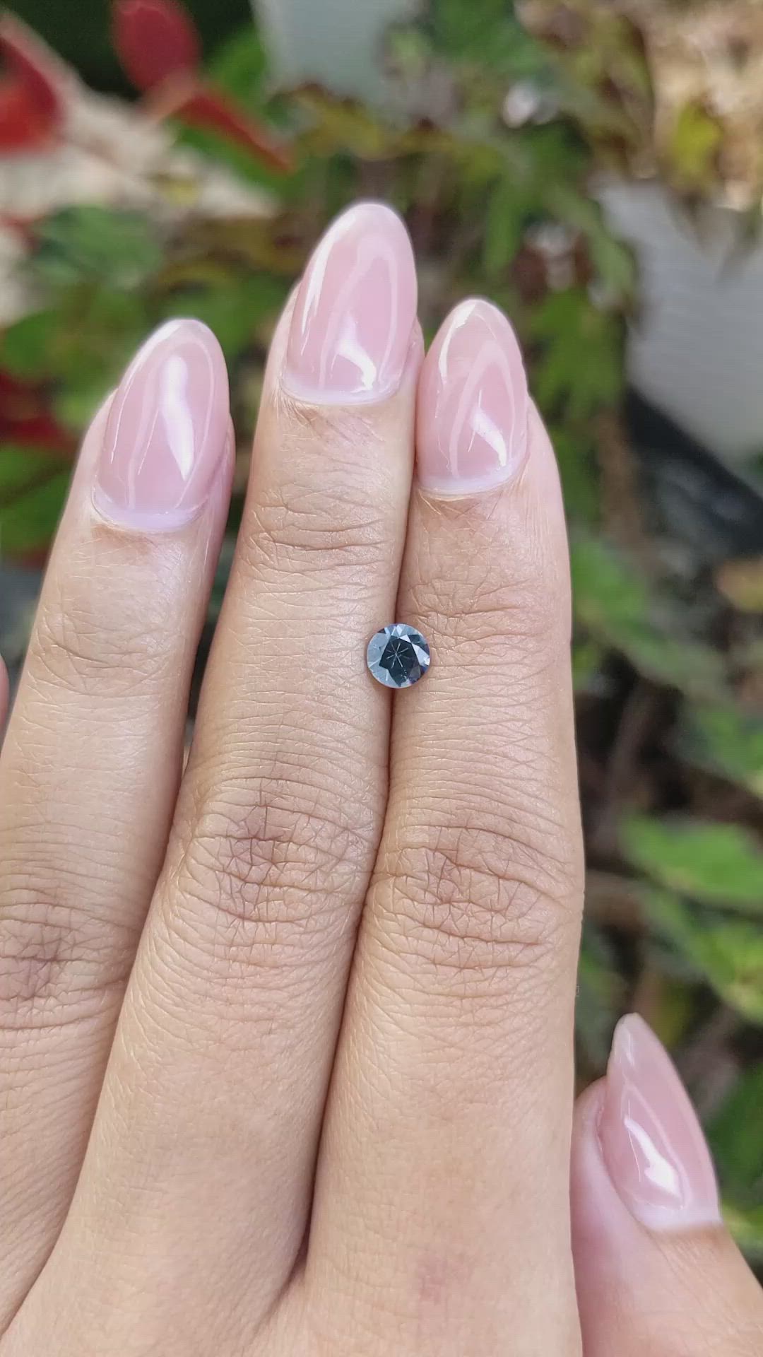 0.49 Ct. Purplish Blue Spinel from Ceylon (Sri Lanka) Size Video