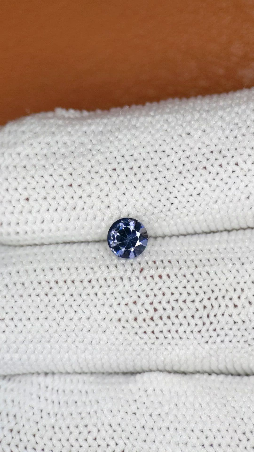 0.49 Ct. Purplish Blue Spinel from Ceylon (Sri Lanka) Size Video