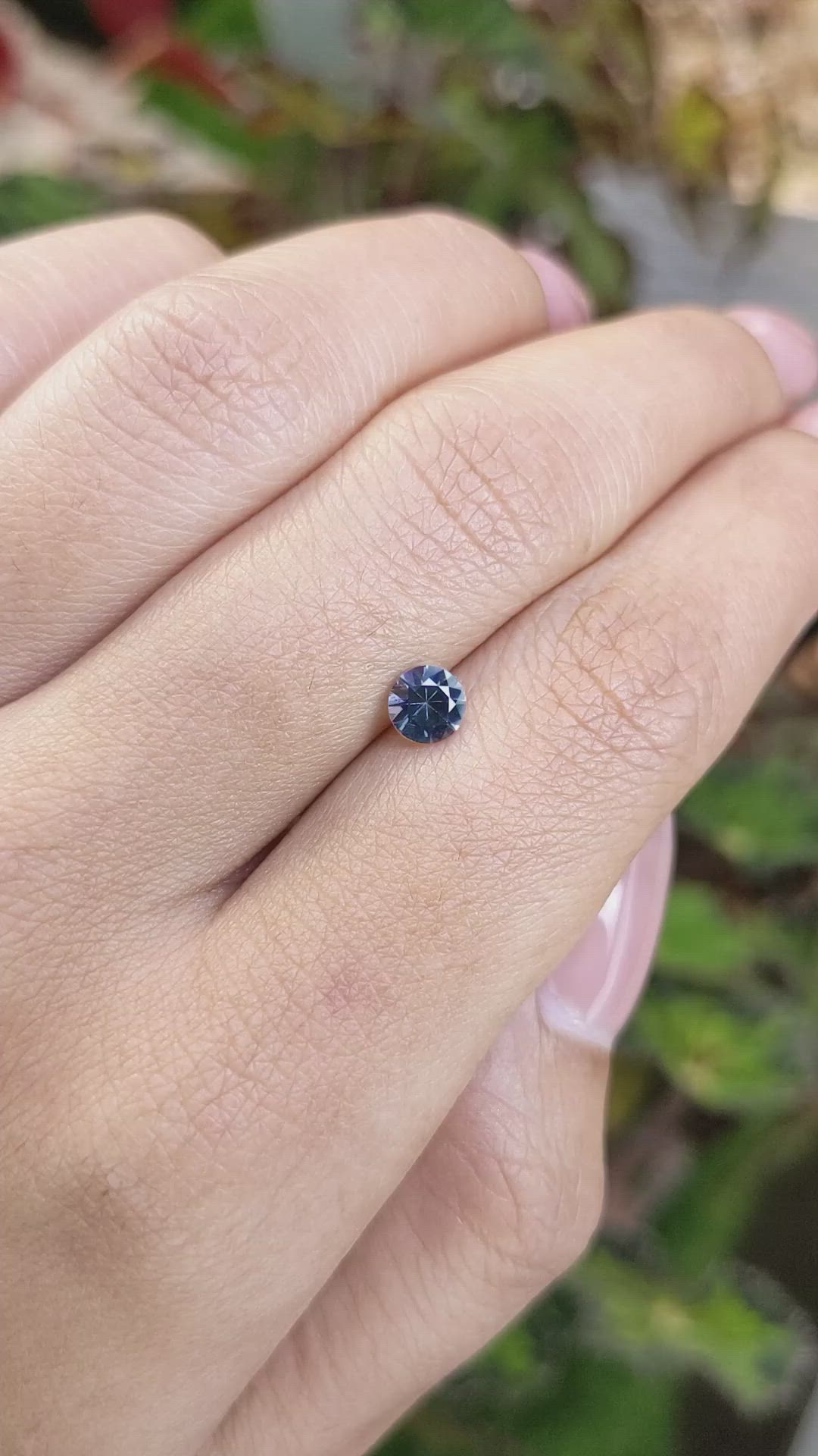 0.49 Ct. Purplish Blue Spinel from Ceylon (Sri Lanka) Size Video