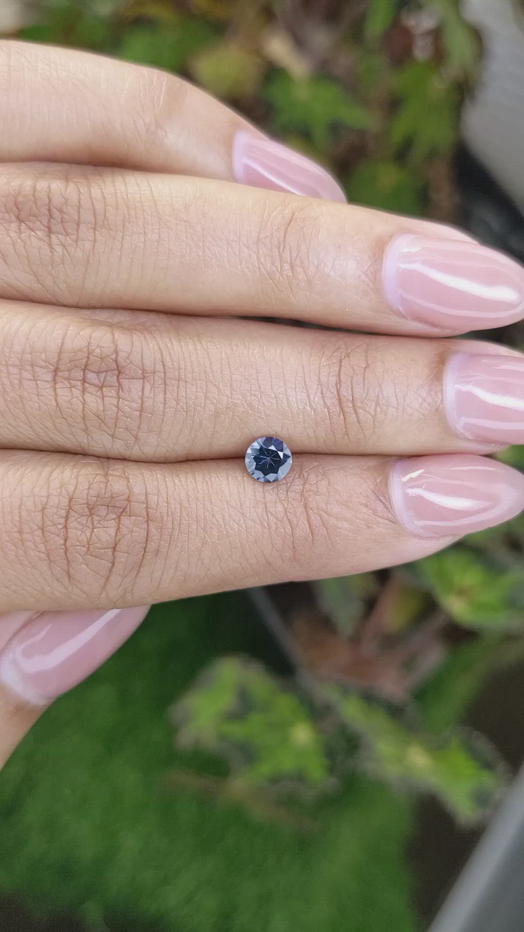 0.49 Ct. Purplish Blue Spinel from Ceylon (Sri Lanka) Size Video