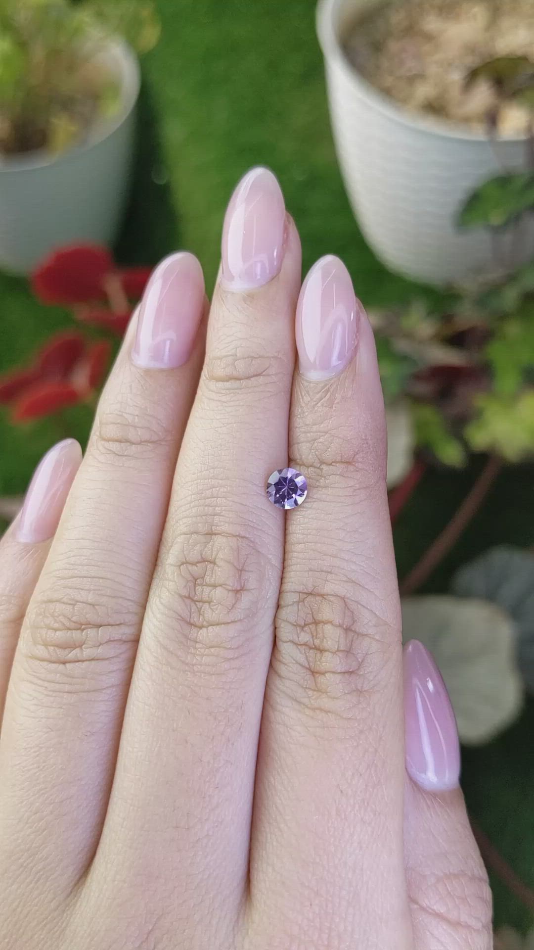 0.53 Ct. Purple Spinel from Ceylon (Sri Lanka) Size Video