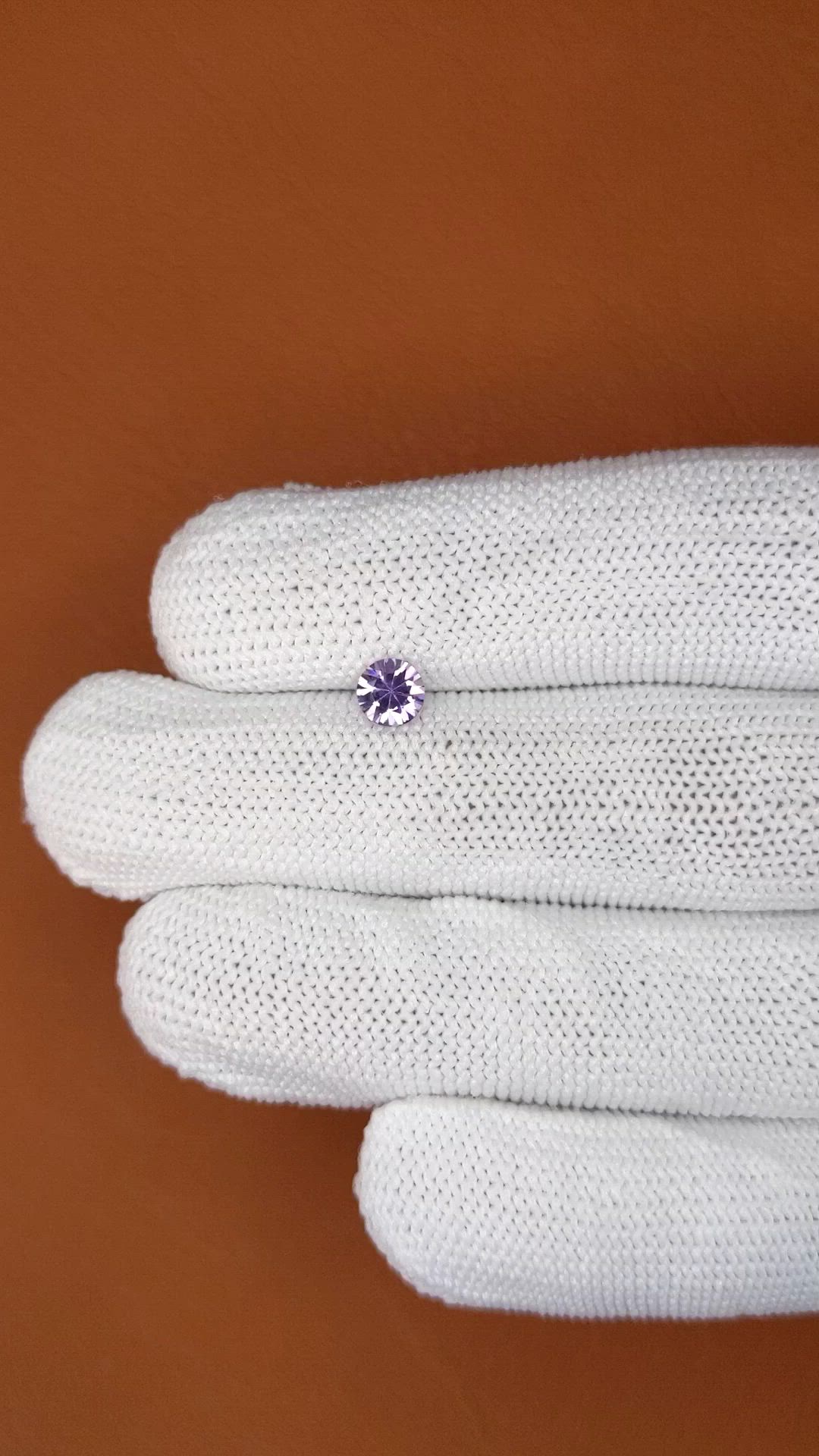 0.53 Ct. Purple Spinel from Ceylon (Sri Lanka) Size Video
