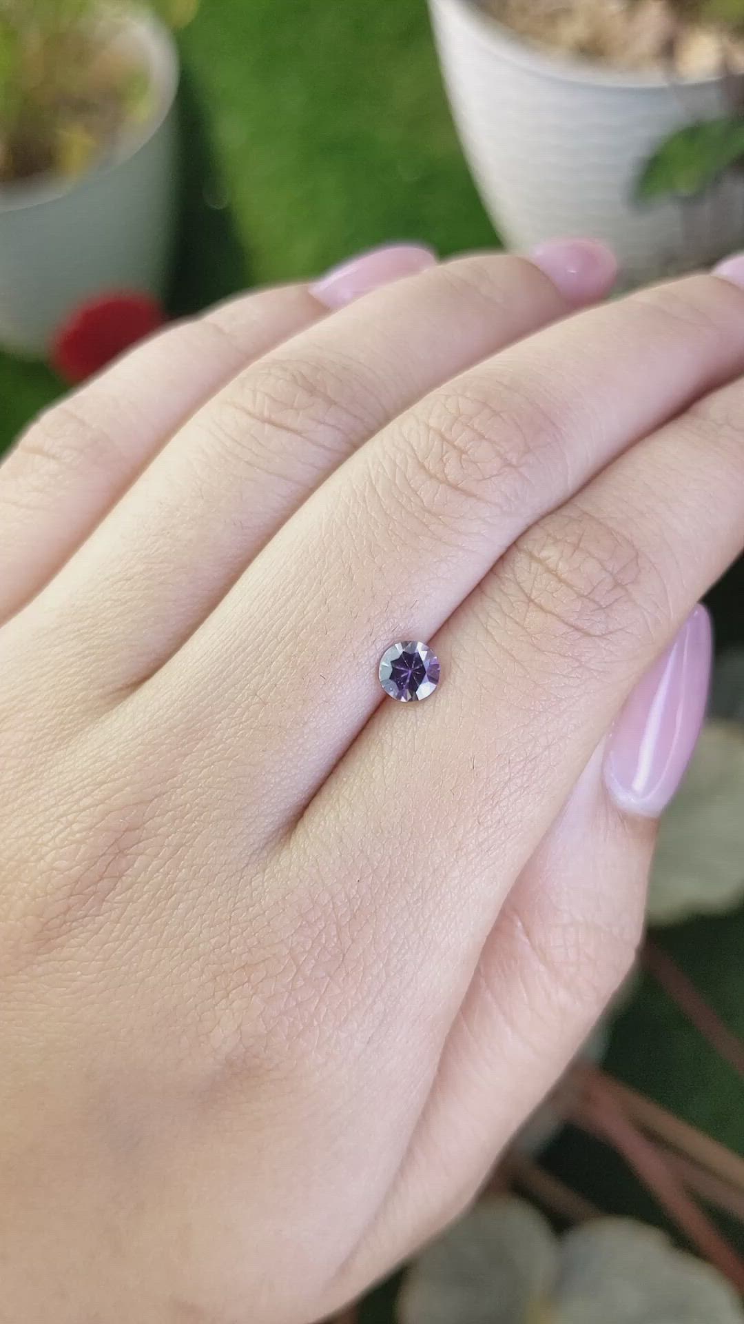 0.53 Ct. Purple Spinel from Ceylon (Sri Lanka) Size Video