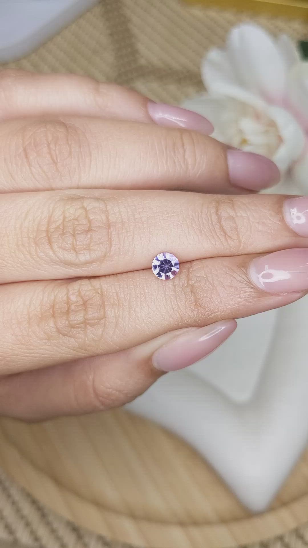 0.53 Ct. Purple Spinel from Ceylon (Sri Lanka) Size Video