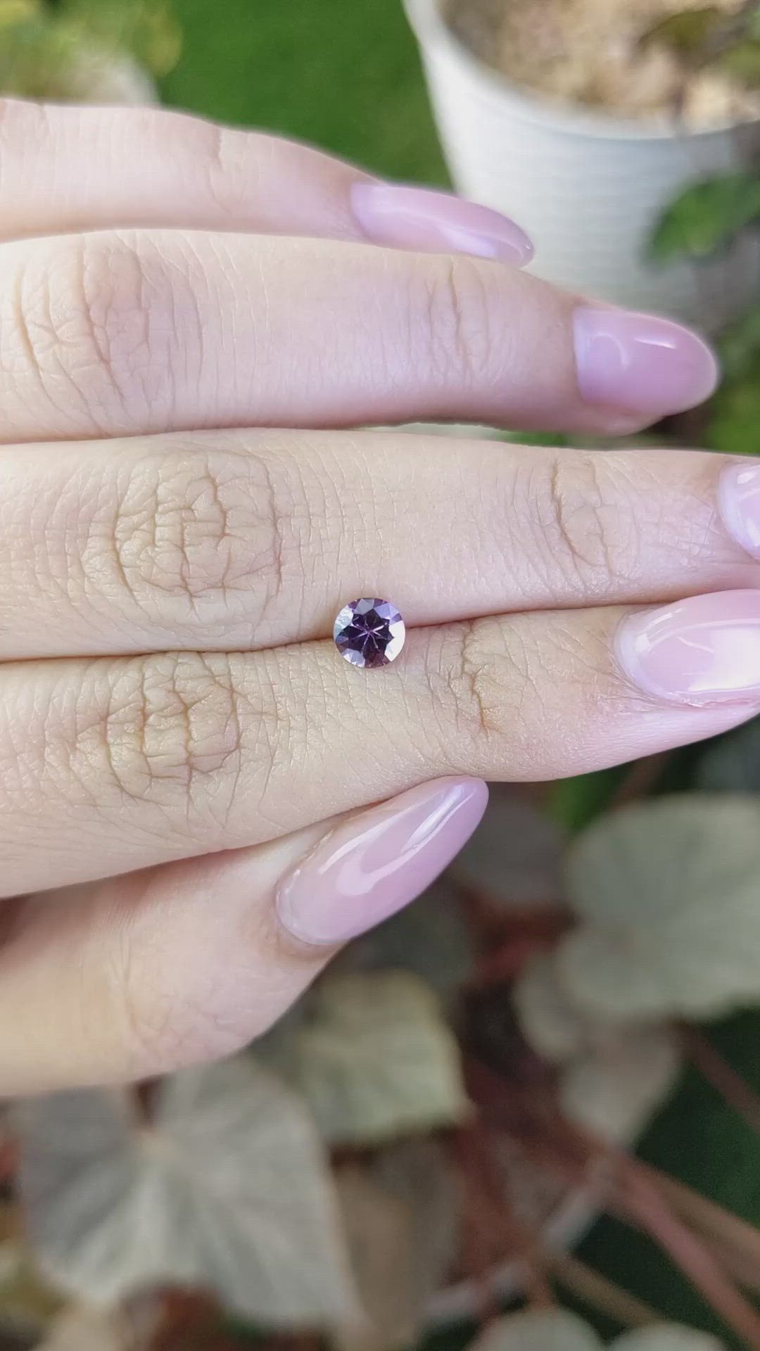 0.53 Ct. Pinkish Purple Spinel from Ceylon (Sri Lanka) Size Video