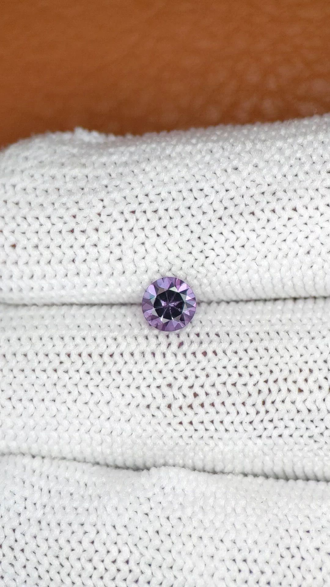 0.53 Ct. Pinkish Purple Spinel from Ceylon (Sri Lanka) Size Video
