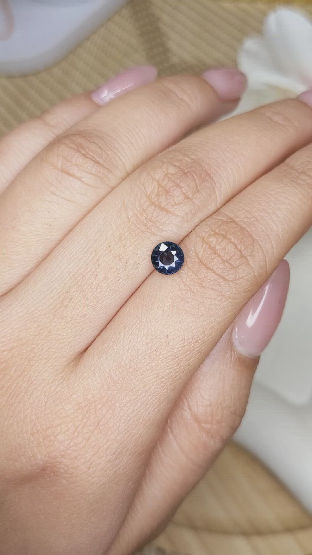 0.84 Ct. Blue Spinel from Ceylon (Sri Lanka) Size Video