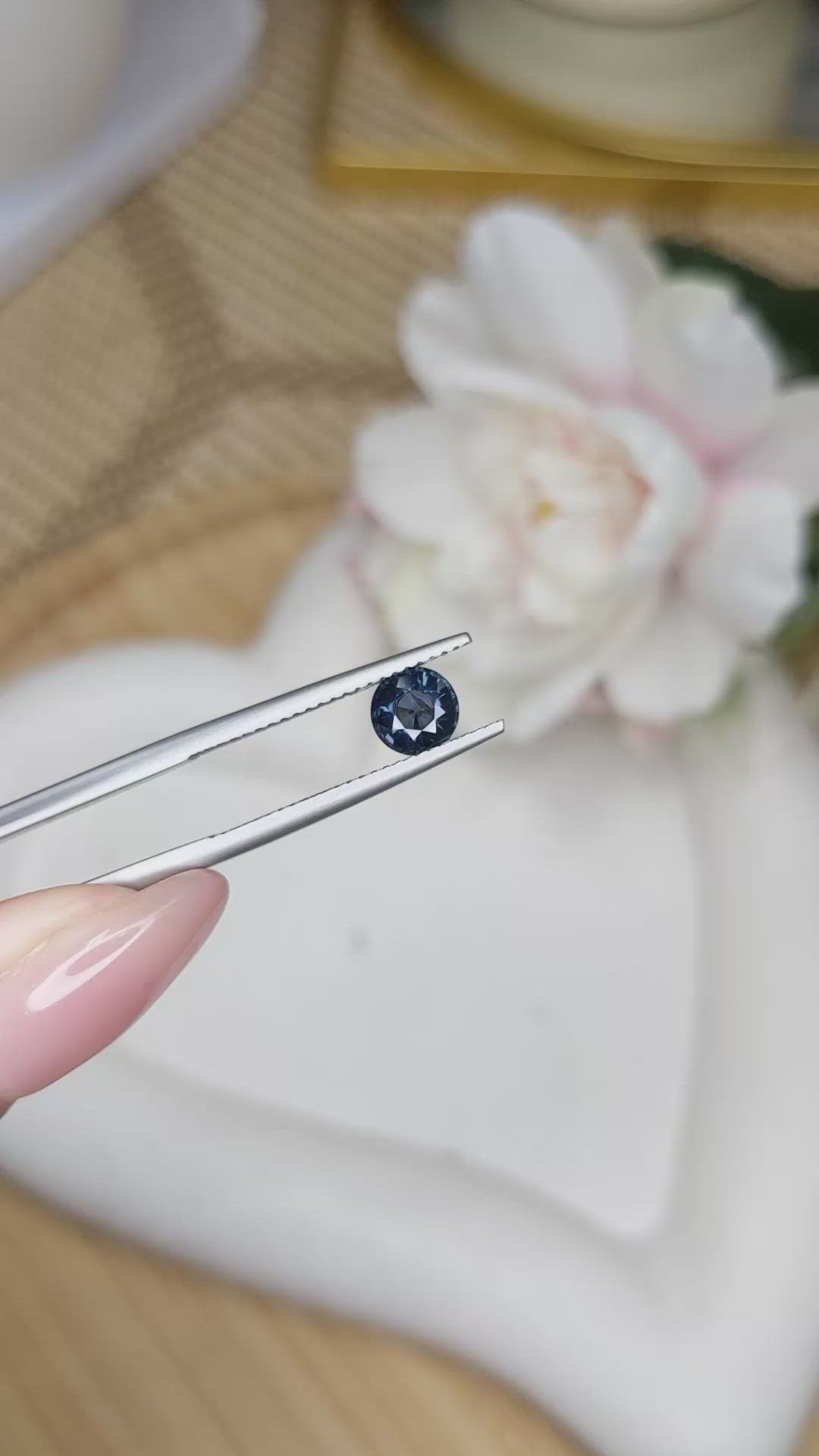 0.84 Ct. Blue Spinel from Ceylon (Sri Lanka) Size Video