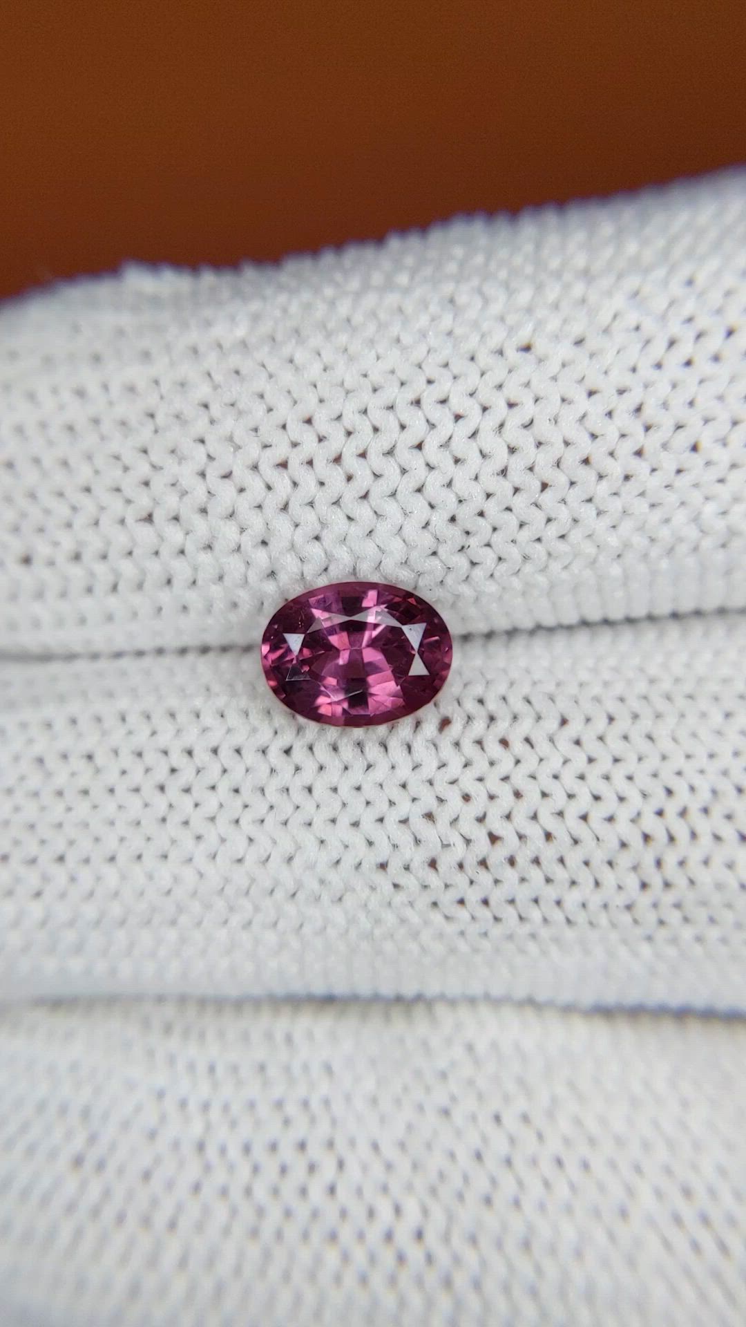 1.29 Ct. Purplish Pink Spinel from Ceylon (Sri Lanka) Size Video