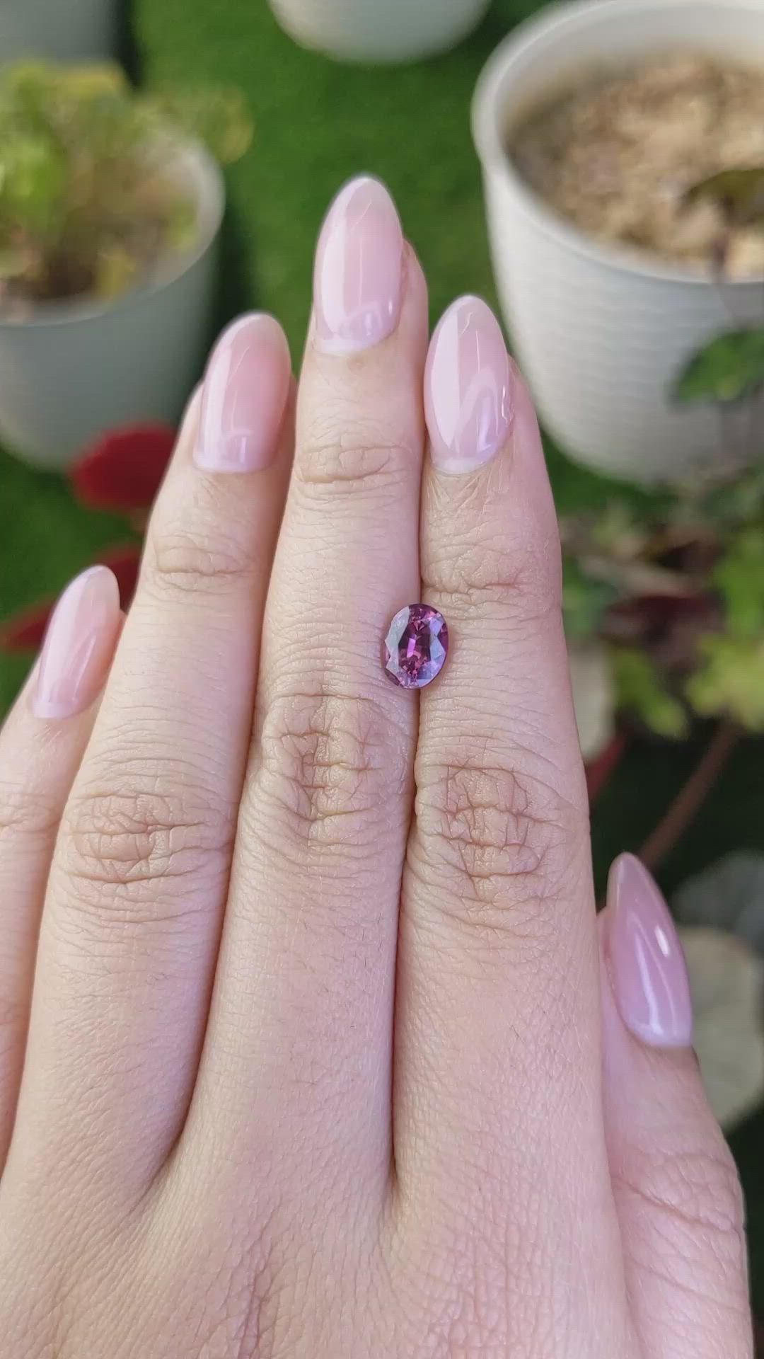 1.29 Ct. Purplish Pink Spinel from Ceylon (Sri Lanka) Size Video