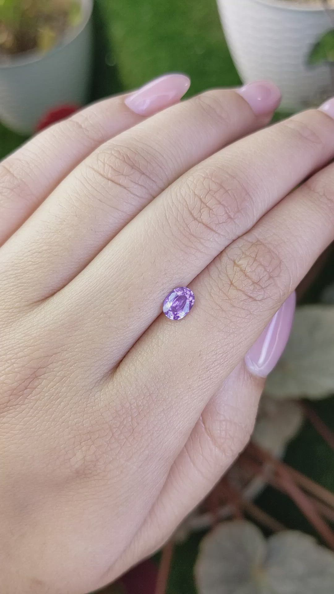 0.72 Ct. Purple Spinel from Ceylon (Sri Lanka) Size Video