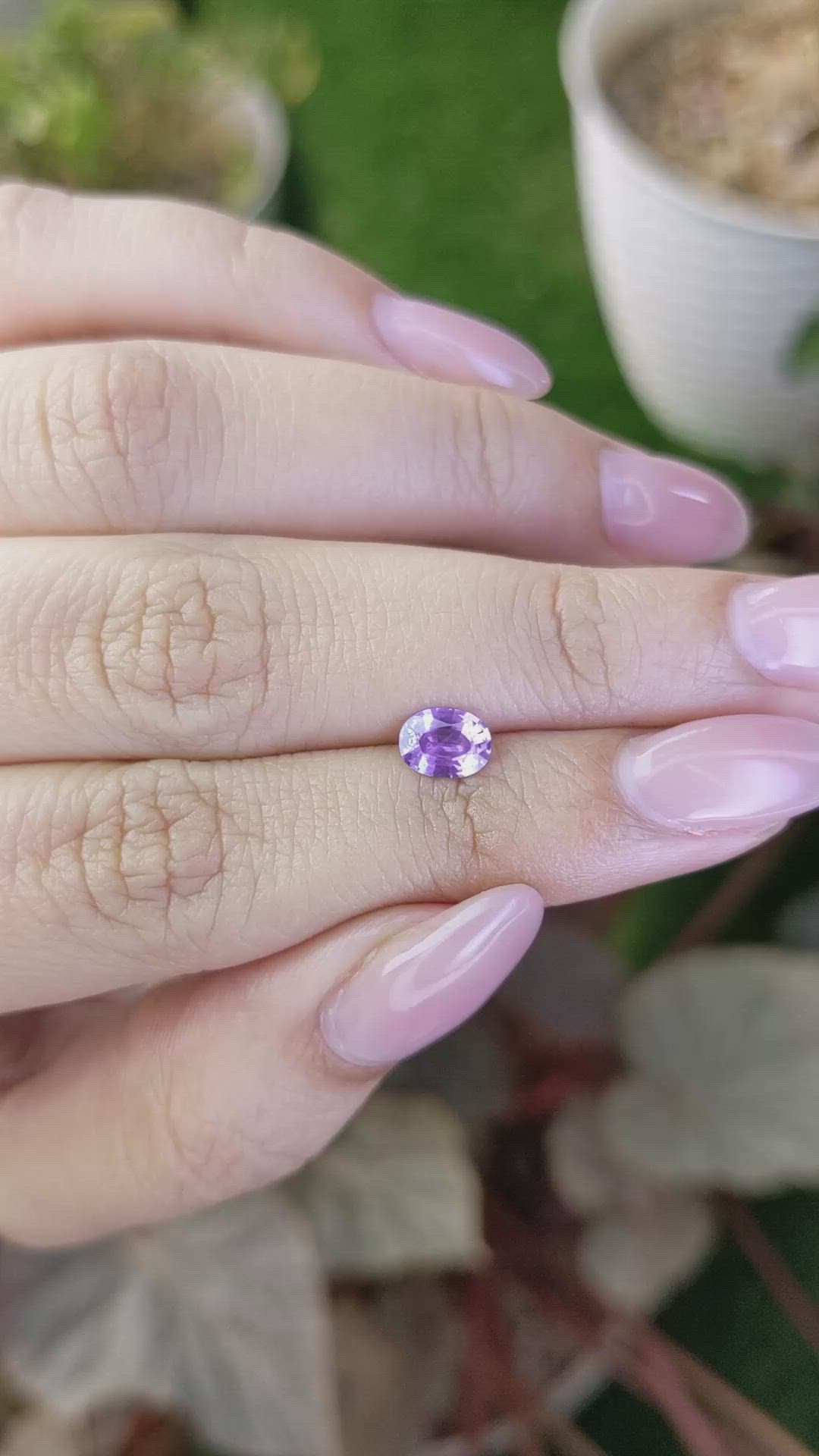 0.72 Ct. Purple Spinel from Ceylon (Sri Lanka) Size Video