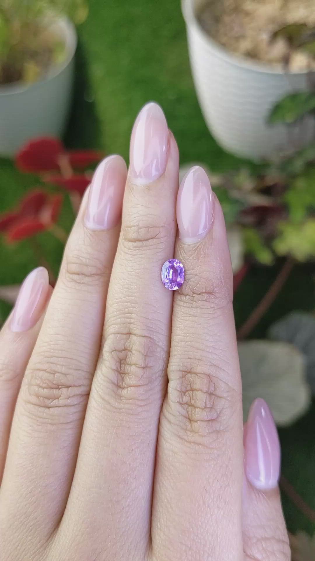 0.72 Ct. Purple Spinel from Ceylon (Sri Lanka) Size Video