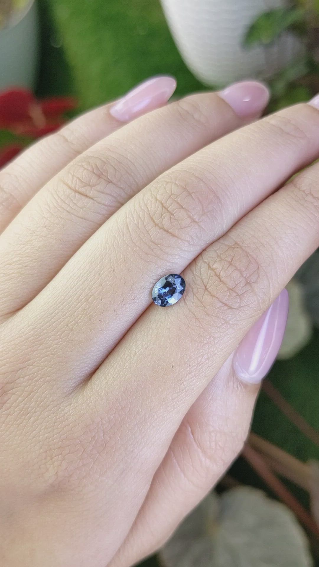 0.73 Ct. Blue Spinel from Ceylon (Sri Lanka) Size Video