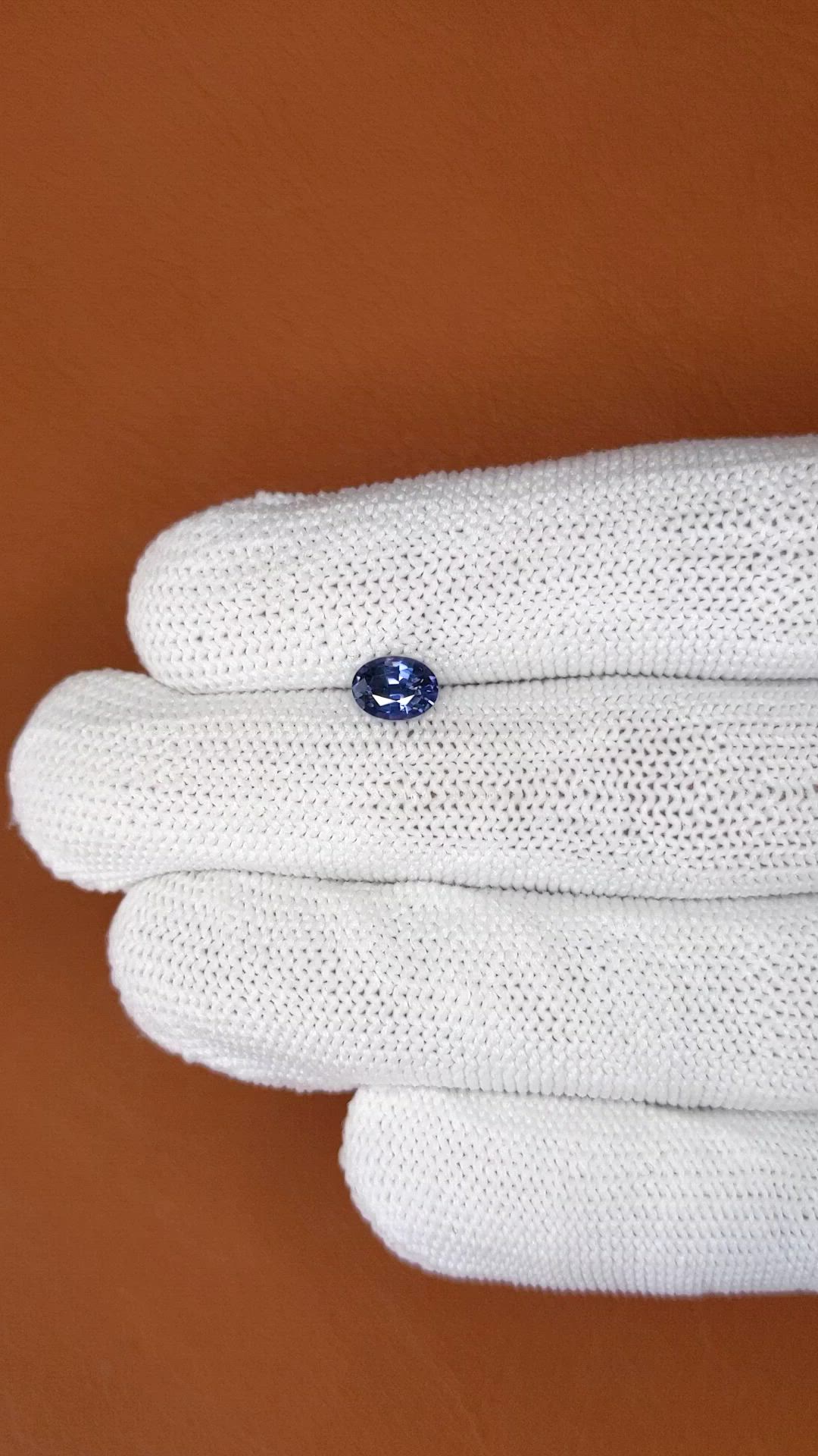 0.73 Ct. Blue Spinel from Ceylon (Sri Lanka) Size Video