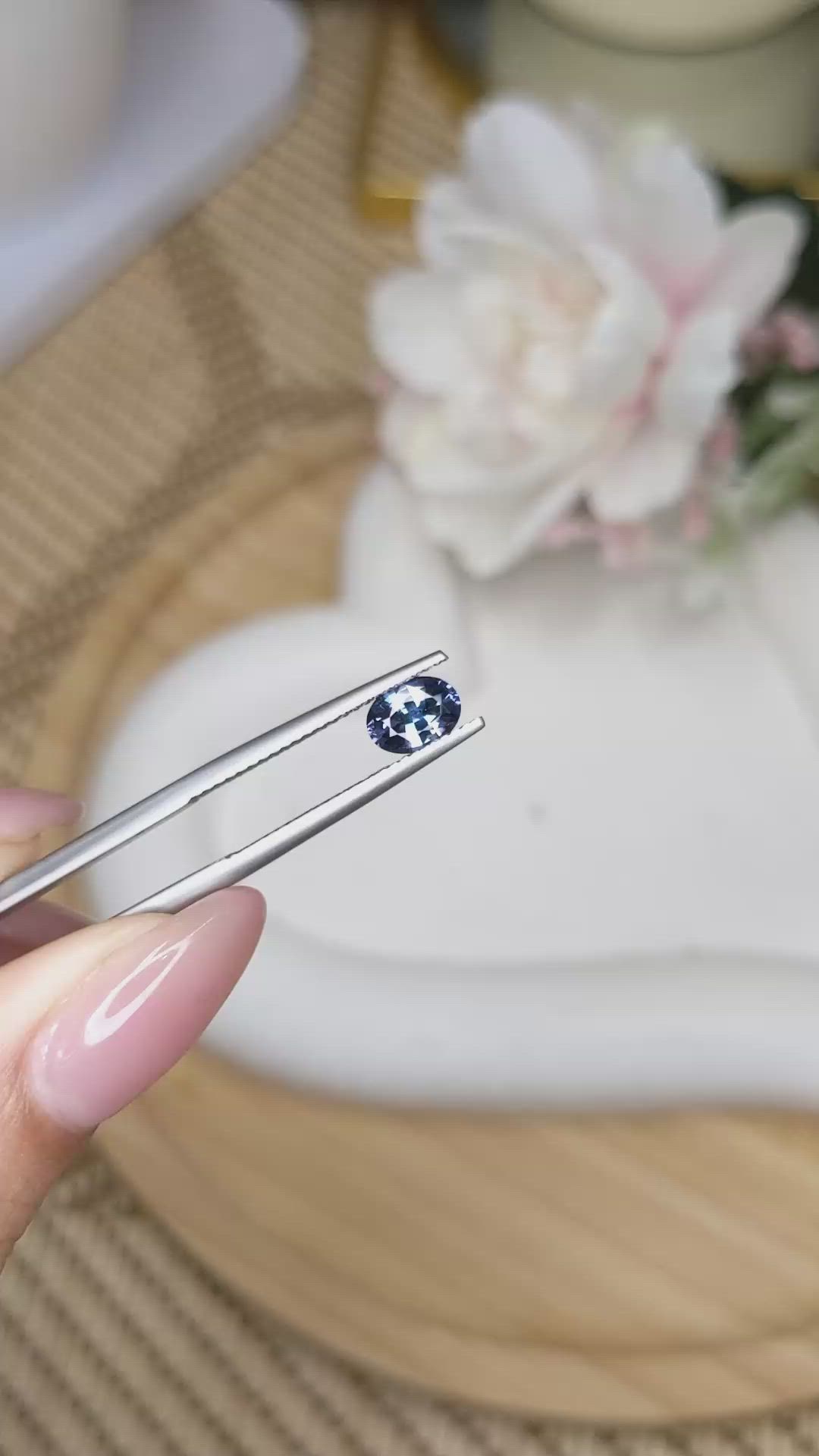 0.73 Ct. Blue Spinel from Ceylon (Sri Lanka) Size Video