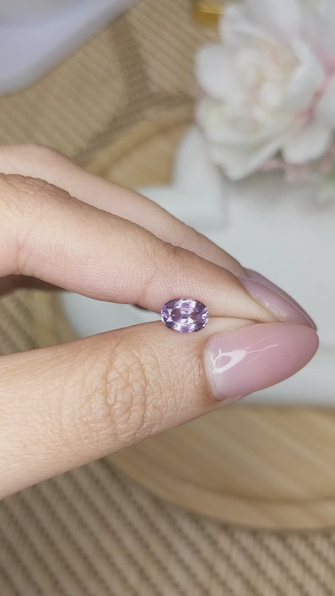 1.02 Ct. Purple Spinel from Ceylon (Sri Lanka) Size Video