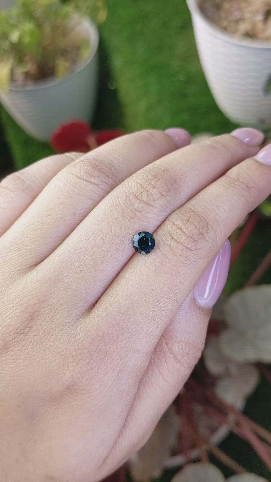 0.81 Ct. Greenish Blue Spinel from Ceylon (Sri Lanka) Size Video