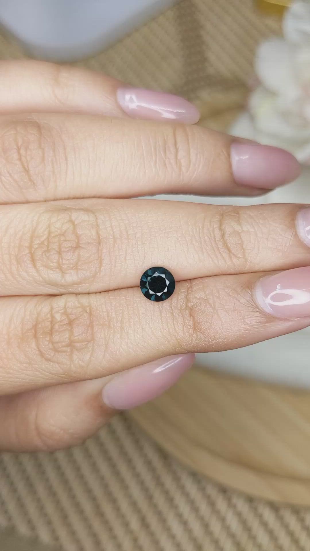 0.81 Ct. Greenish Blue Spinel from Ceylon (Sri Lanka) Size Video