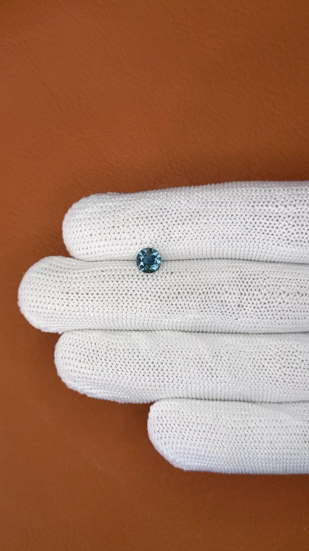 0.73 Ct. Greenish Blue Spinel from Ceylon (Sri Lanka) Size Video