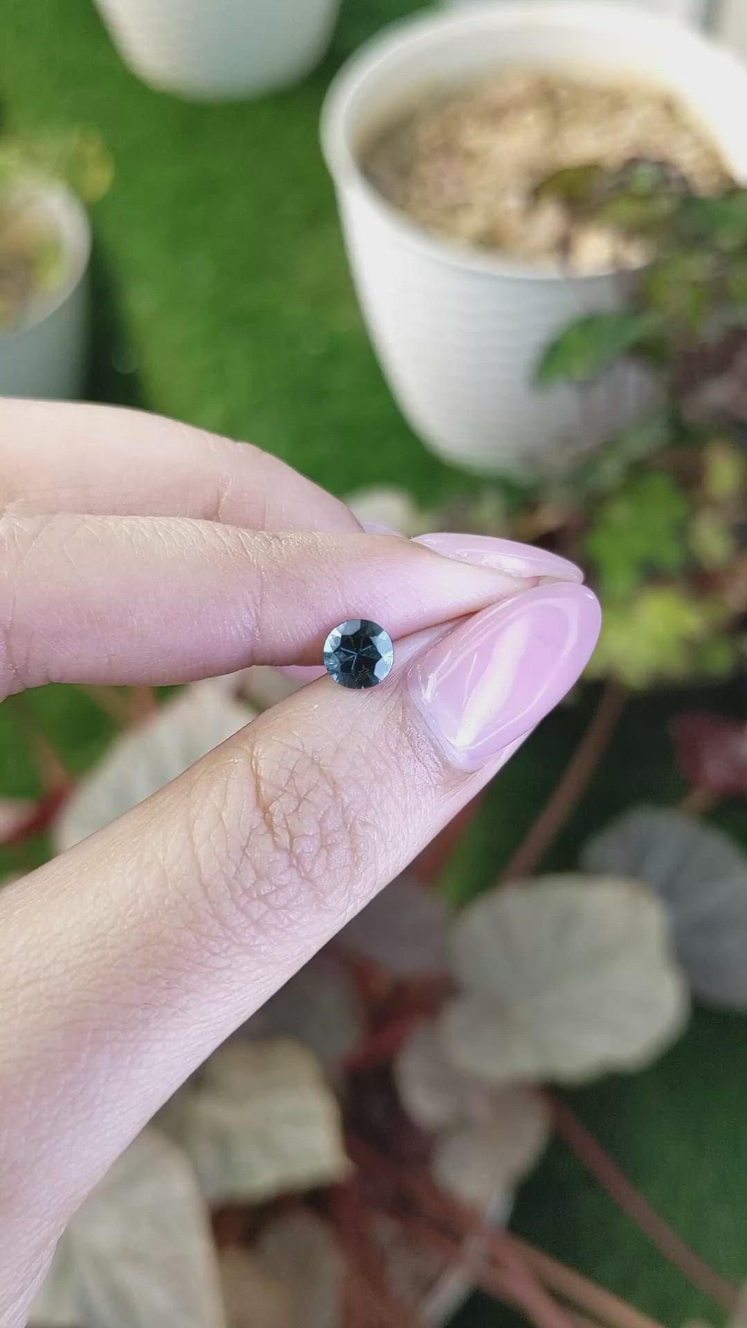 0.73 Ct. Greenish Blue Spinel from Ceylon (Sri Lanka) Size Video