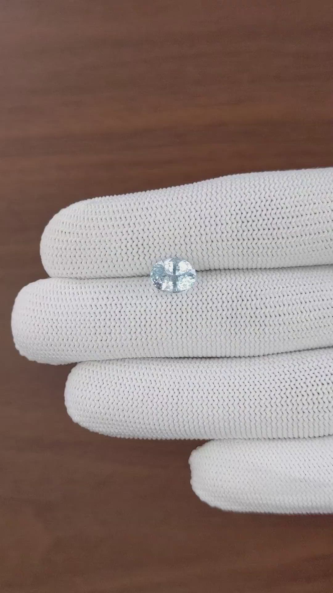 1.94 Ct. Greenish Blue Aquamarine from Tanzania Size Video