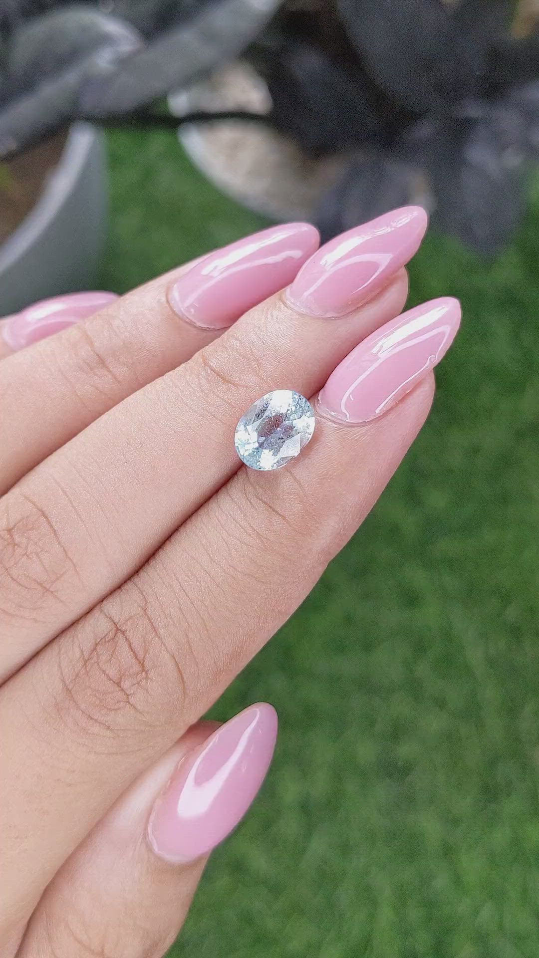 1.94 Ct. Greenish Blue Aquamarine from Tanzania Size Video