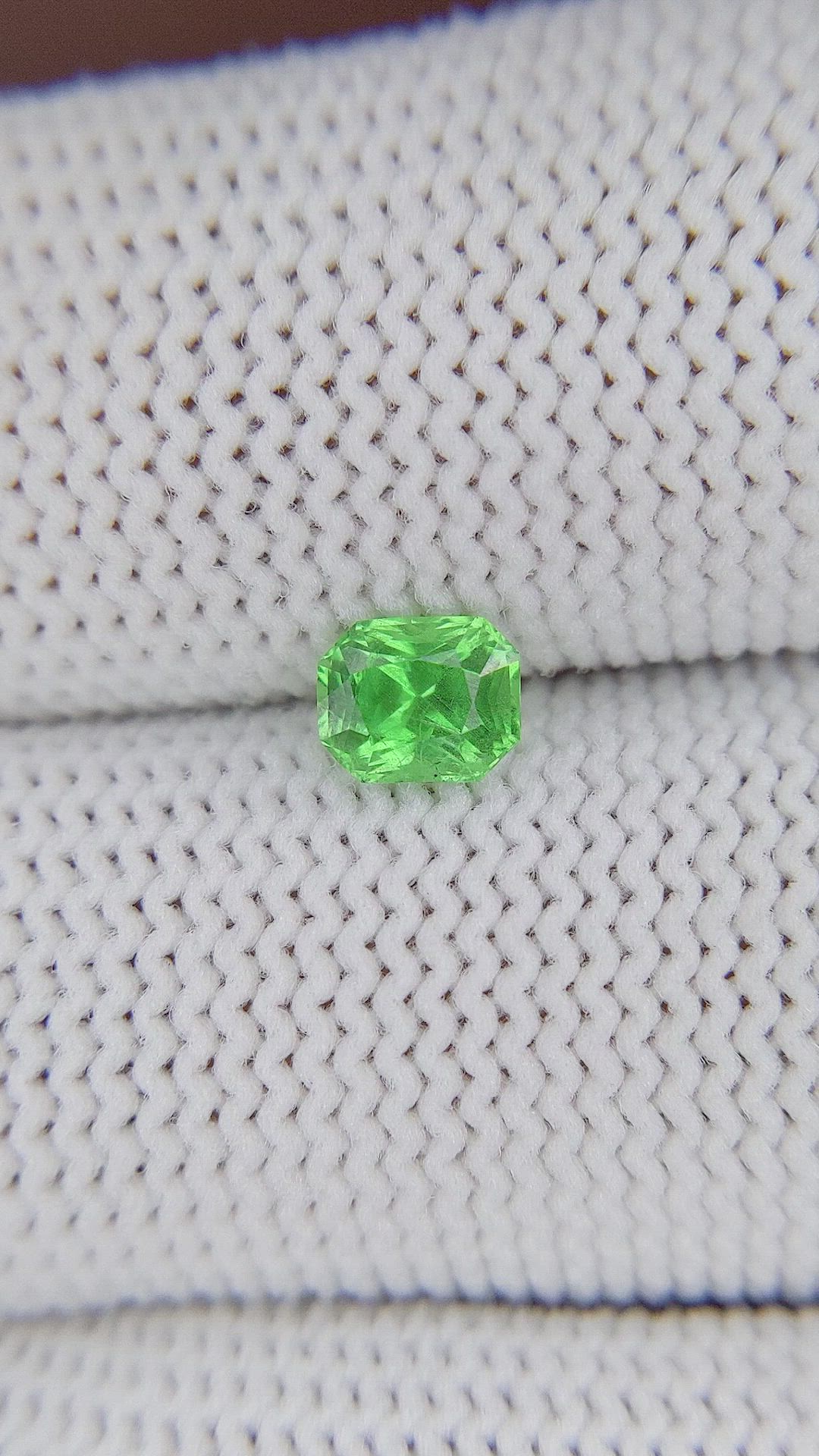 0.68 Ct. Tsavorite Garnet from Tanzania Size Video
