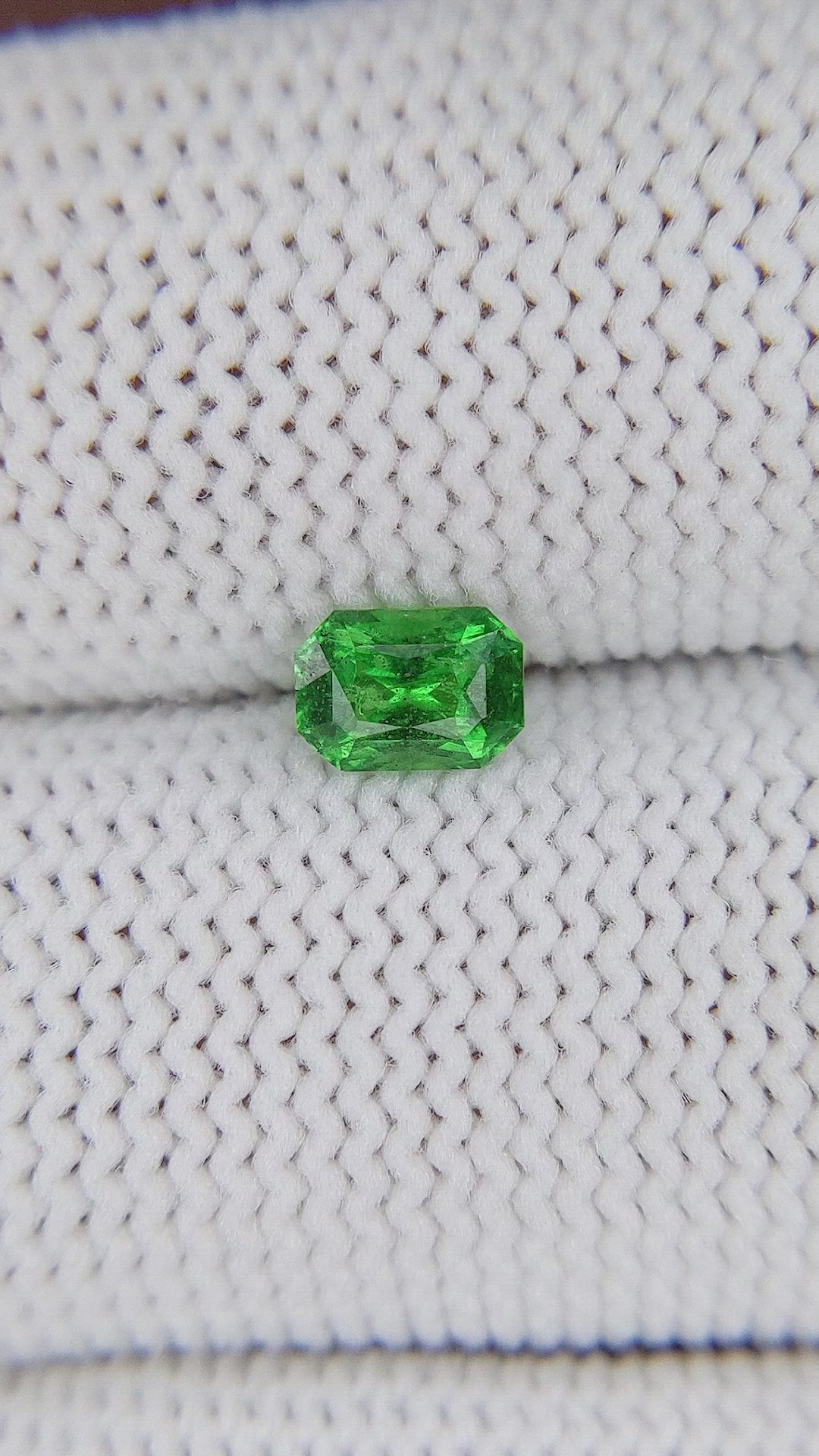0.58 Ct. Tsavorite Garnet from Tanzania Size Video