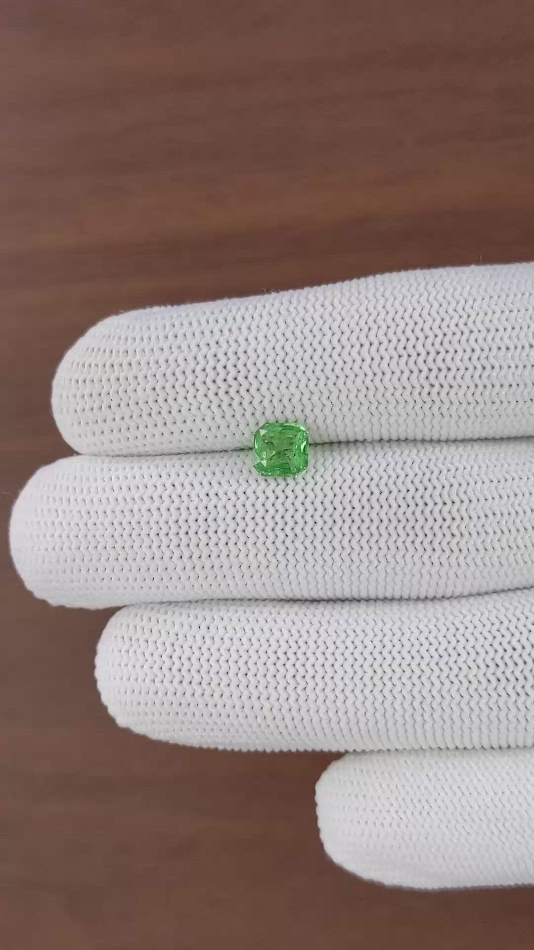 1.14 Ct. Tsavorite Garnet from Tanzania Size Video