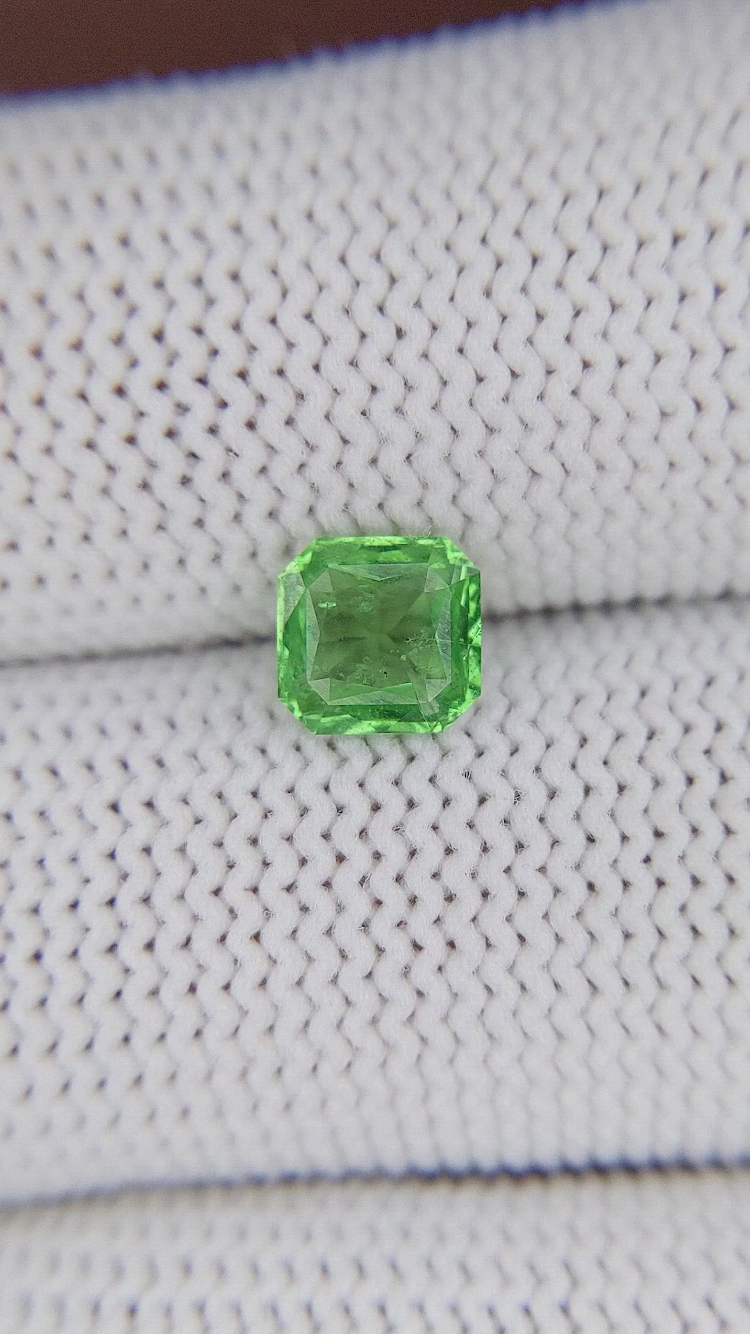 1.14 Ct. Tsavorite Garnet from Tanzania Size Video