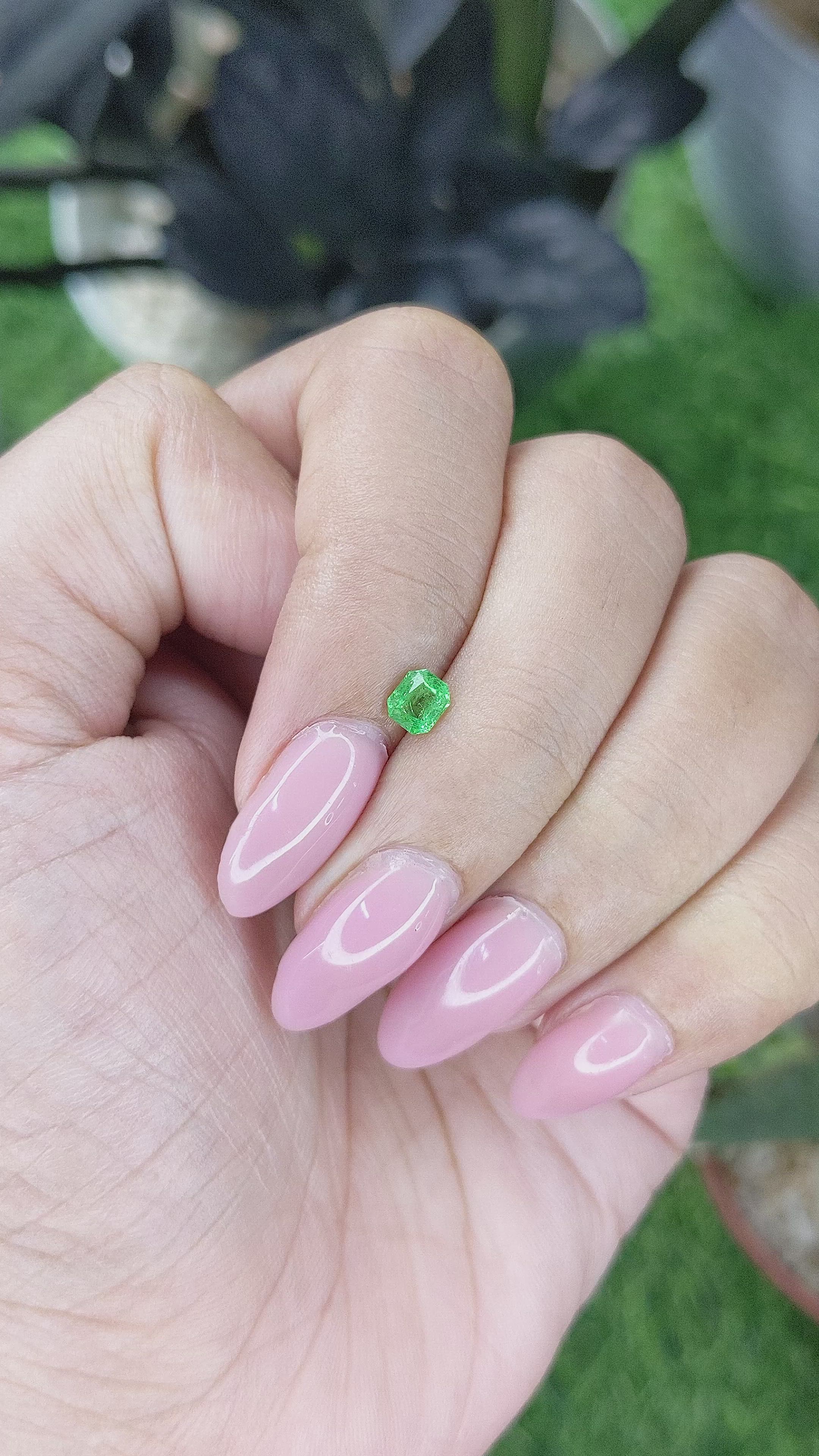 0.42 Ct. Tsavorite Garnet from Tanzania Size Video
