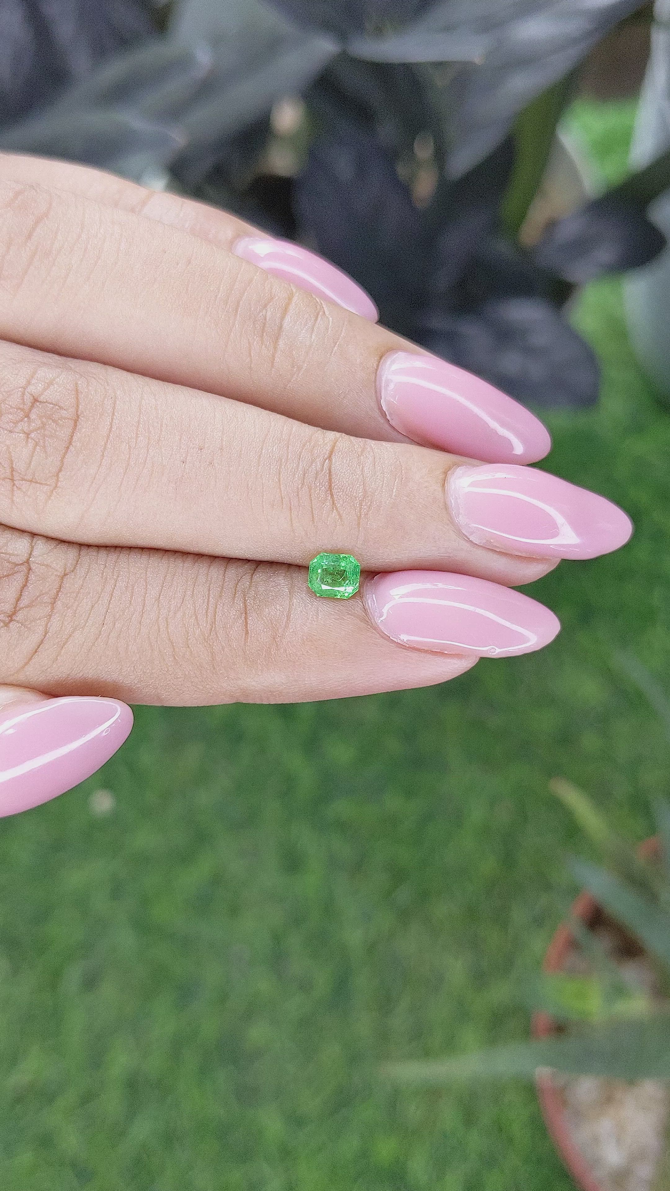 0.42 Ct. Tsavorite Garnet from Tanzania Size Video